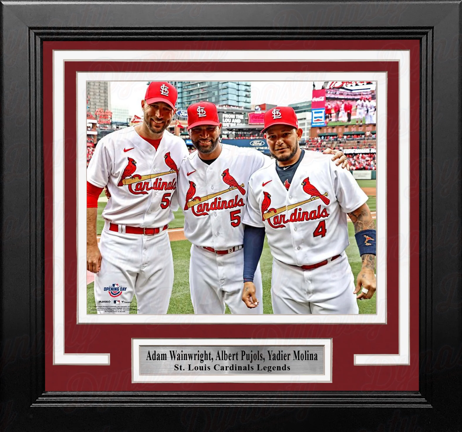 Adam Wainwright, Albert Pujols, & Yadier Molina St. Louis Cardinals 8" x 10" Framed Baseball Photo