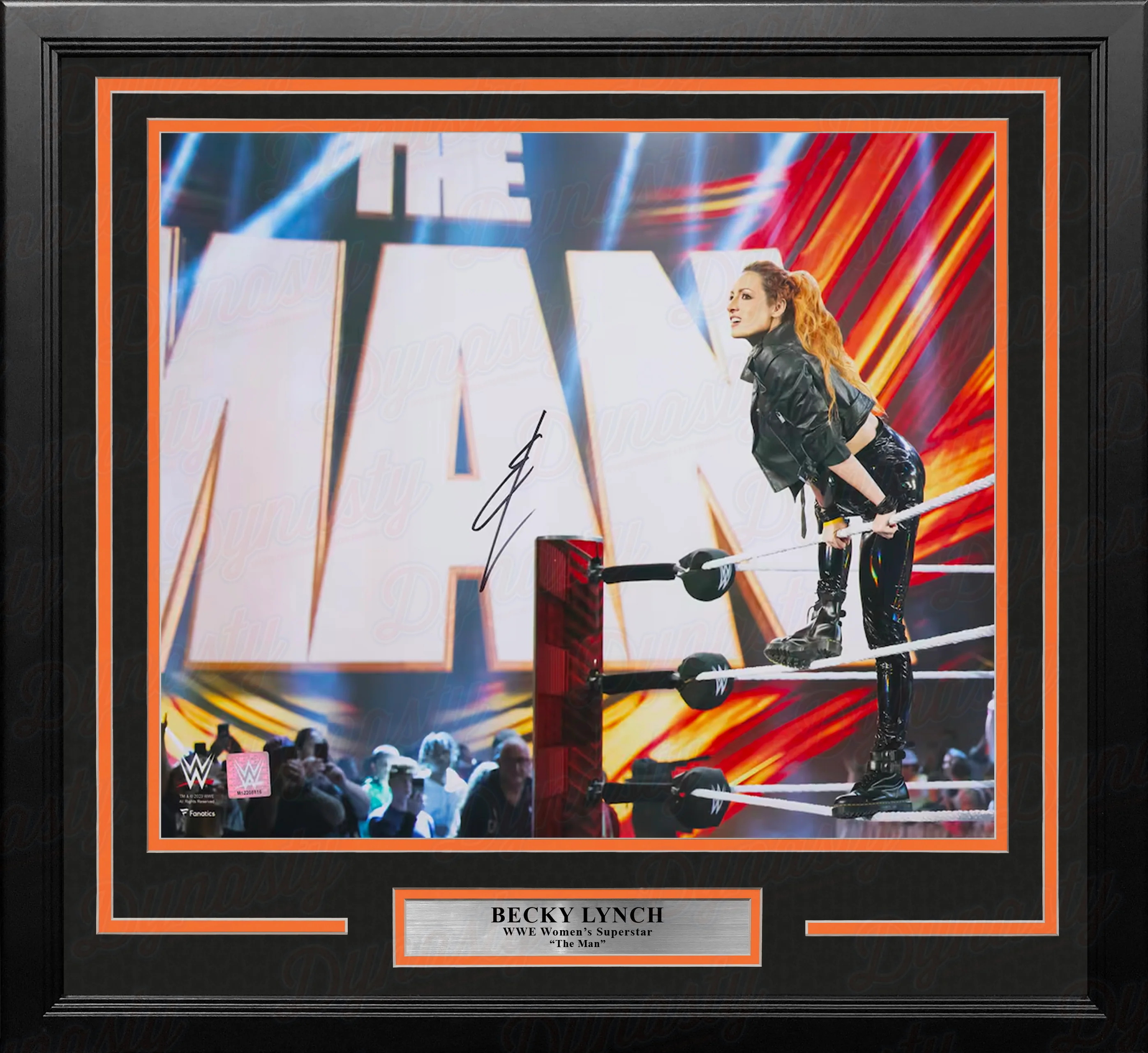 Becky Lynch The Man Entrance Autographed 16" x 20" Framed WWE Wrestling Photo - Image 2