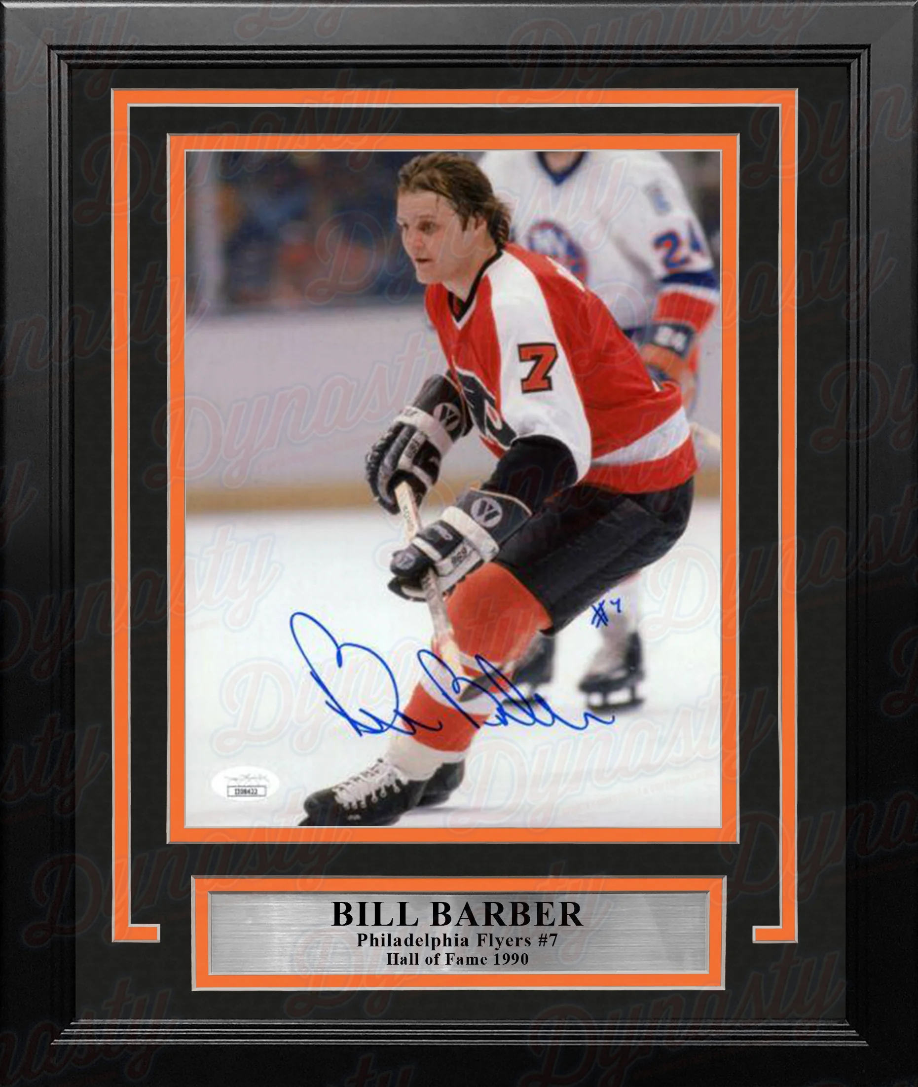 Bill Barber in Action Autographed Philadelphia Flyers 8" x 10" Framed Hockey Photo