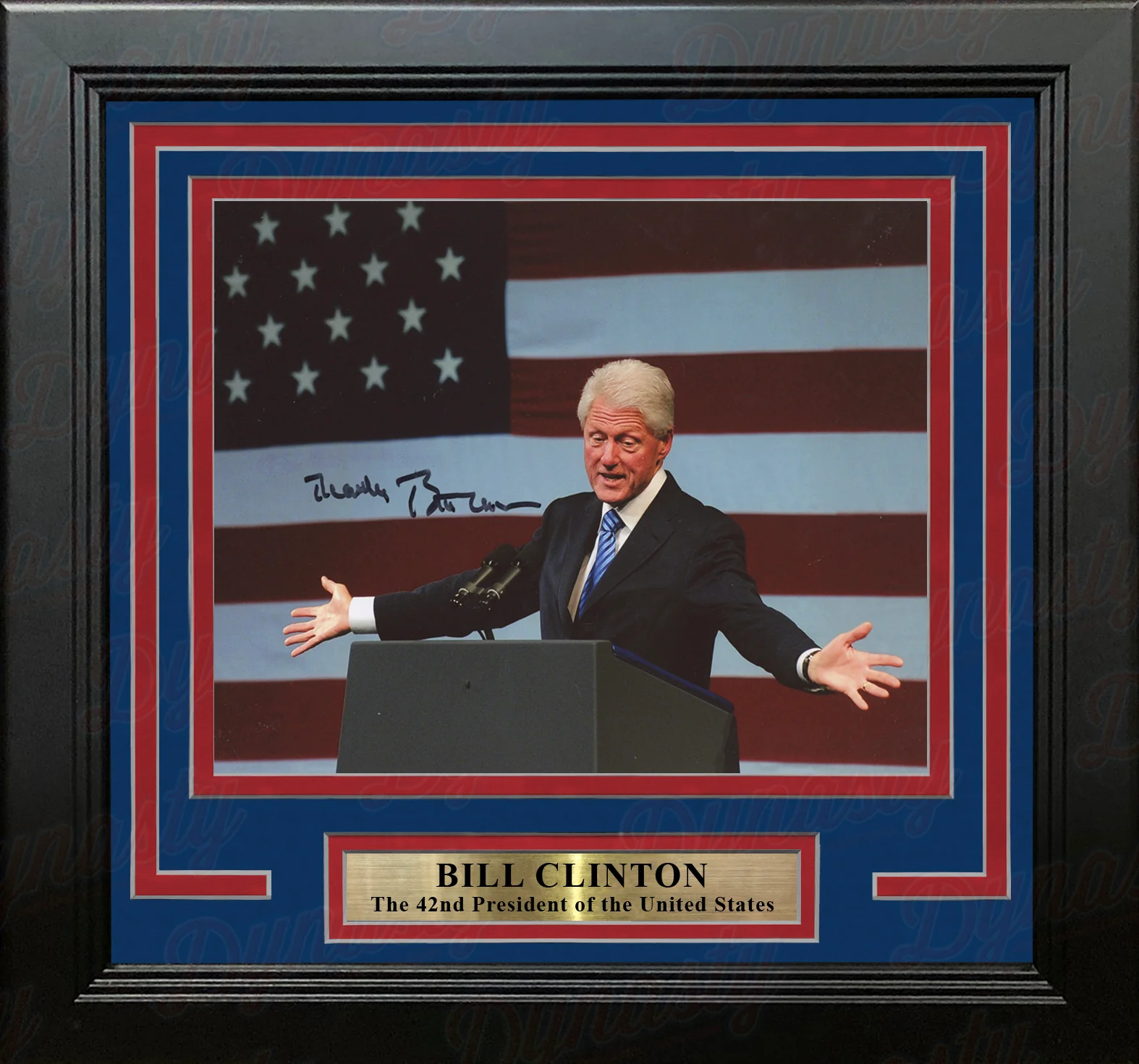 Bill Clinton 42nd President of the United States Autographed 8" x 10" Framed Photo - Image 2