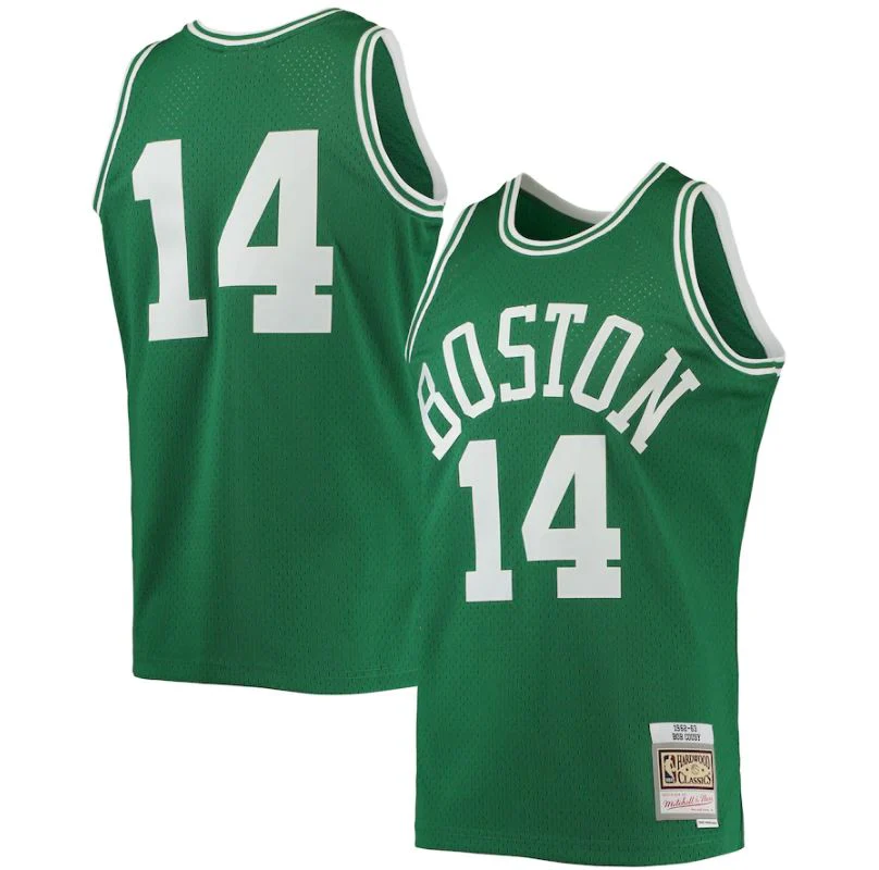 Bob Cousy Boston Celtics Mitchell & Ness Green Hardwood Classics 1962-63 Swingman Jersey