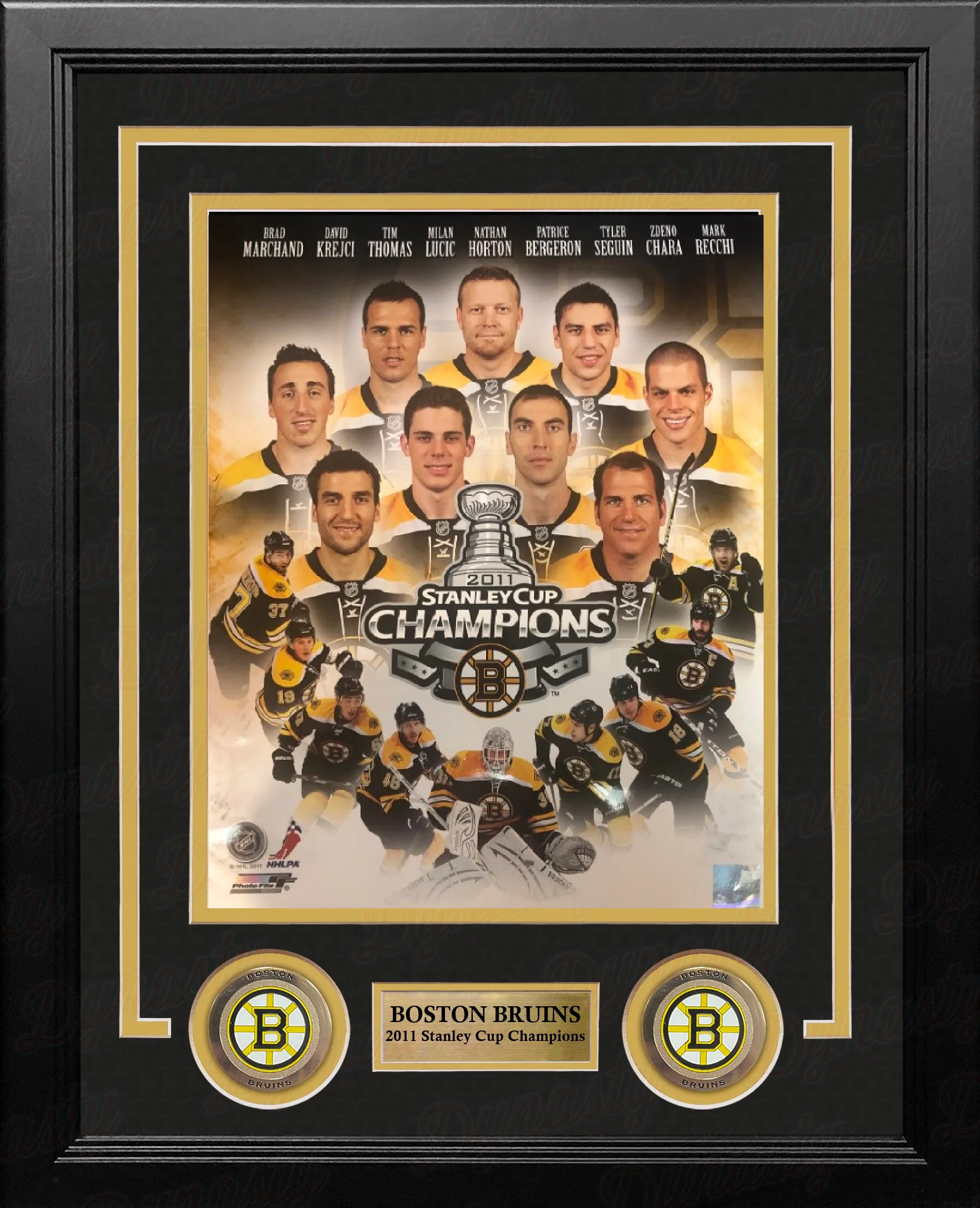 Boston Bruins 2011 Stanley Cup Champions 8" x 10" Framed Hockey Collage Photo