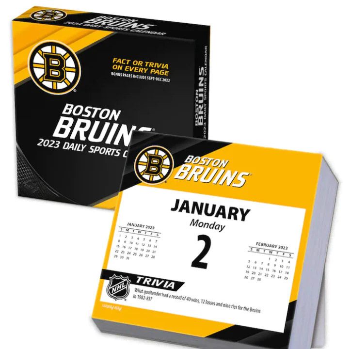Boston Bruins 2025 Daily Sports Team Trivia Calendar