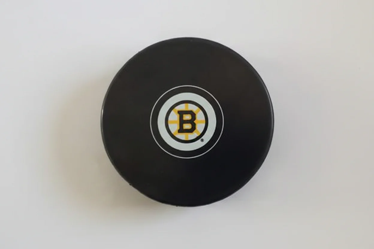 Boston Bruins Autograph Model Logo Hockey Puck
