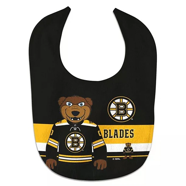 Boston Bruins Blades Mascot Baby Bib