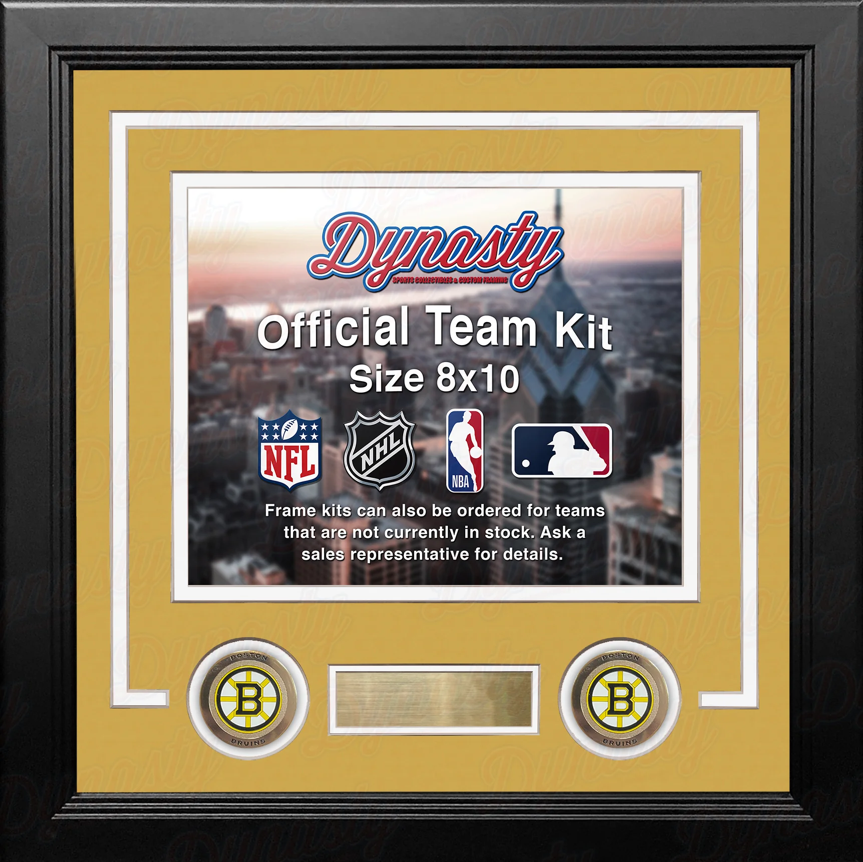 Boston Bruins Custom NHL Hockey 8x10 Picture Frame Kit (Multiple Colors) - Image 4