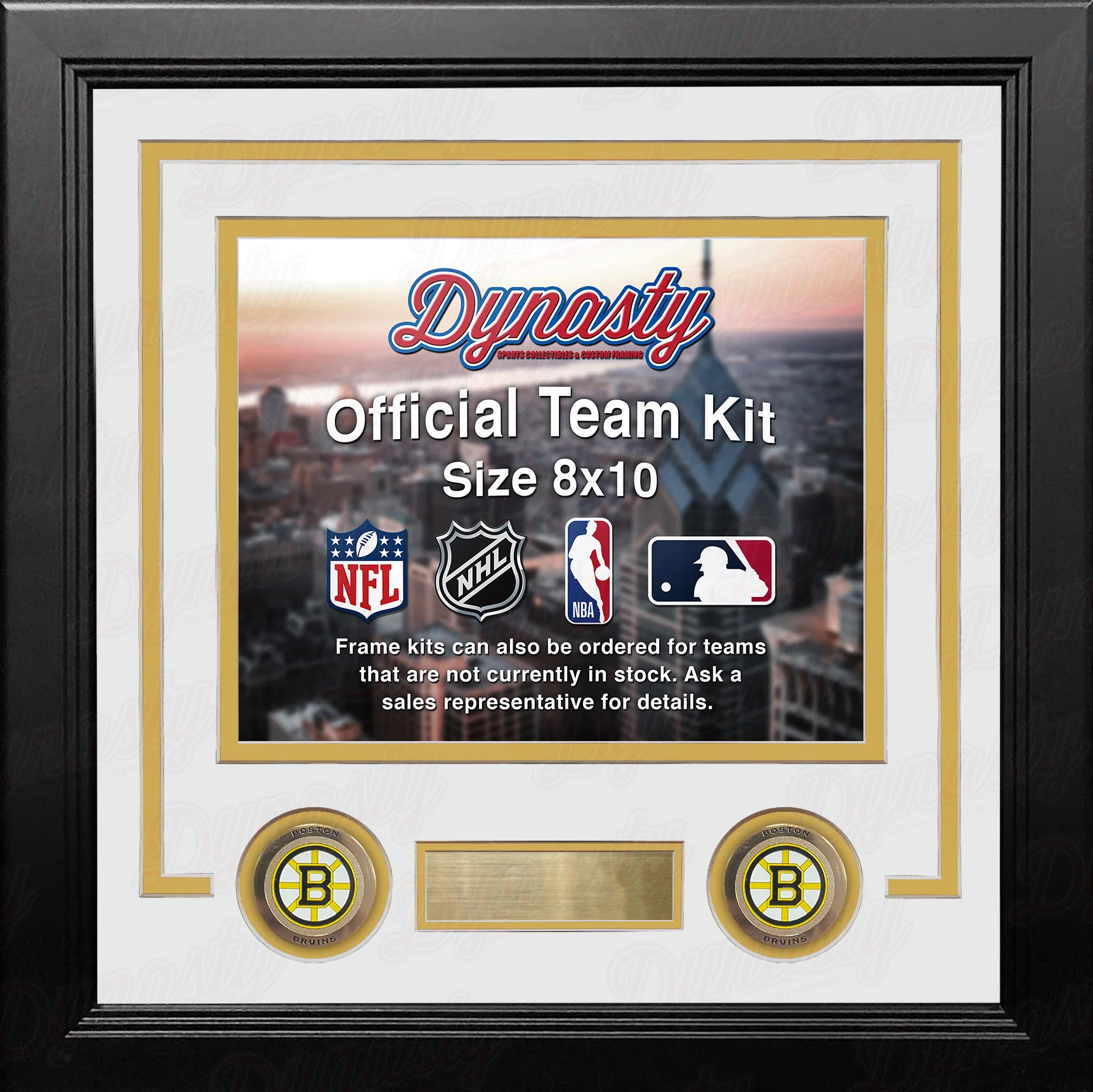 Boston Bruins Custom NHL Hockey 8x10 Picture Frame Kit (Multiple Colors) - Image 5