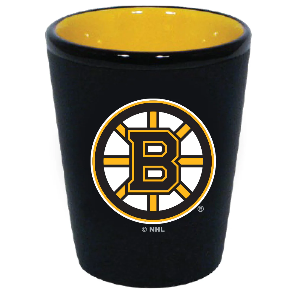 Boston Bruins Matte Black/Inner Color Shot Glass