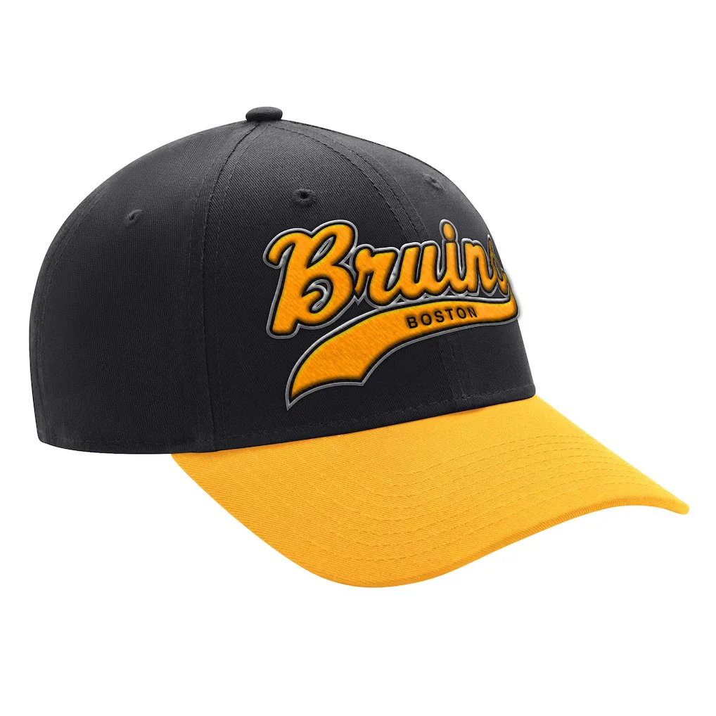 Boston Bruins Starter Two-Tone Tailsweep Mascot Adjustable Hat - Black/Gold