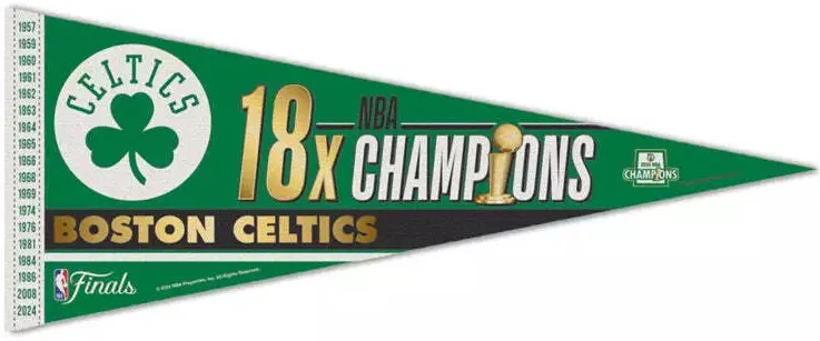 Boston Celtics 18-Time Champions 13" x 32" Premium Pennant