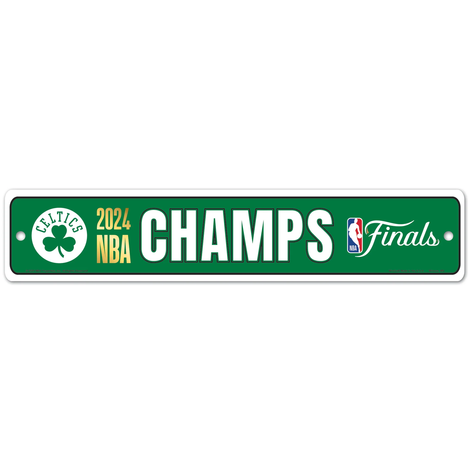 Boston Celtics 2024 NBA Champions 3.75" x 19" Street Sign