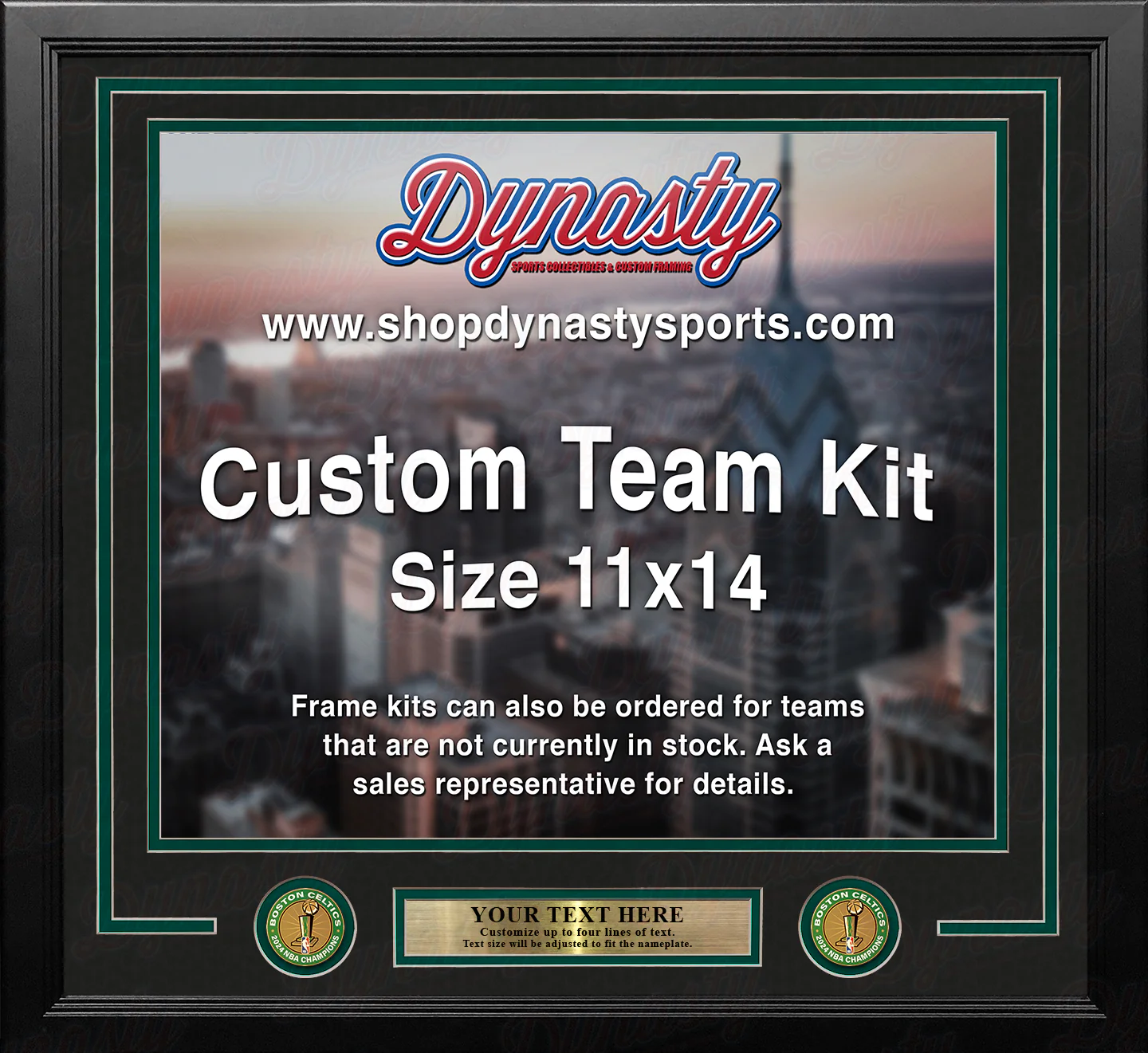 Boston Celtics 2024 NBA Champions Custom NBA Basketball 11x14 Picture Frame Kit (Multiple Colors) - Image 3