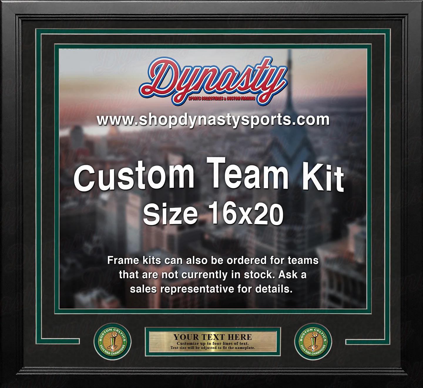 Boston Celtics 2024 NBA Champions Custom NBA Basketball 16x20 Picture Frame Kit (Multiple Colors) - Image 3