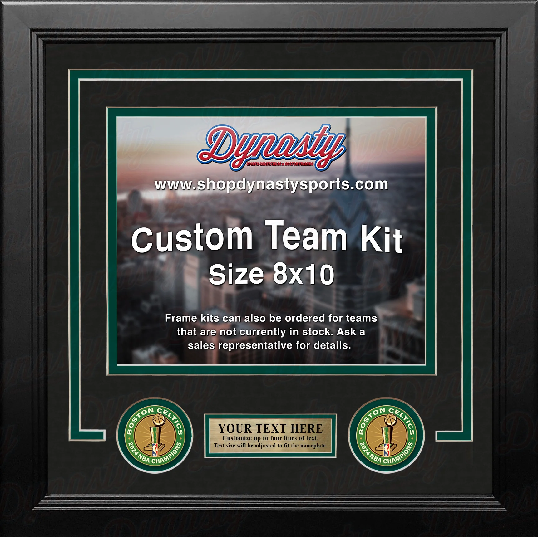 Boston Celtics 2024 NBA Champions Custom NBA Basketball 8x10 Picture Frame Kit (Multiple Colors) - Image 3