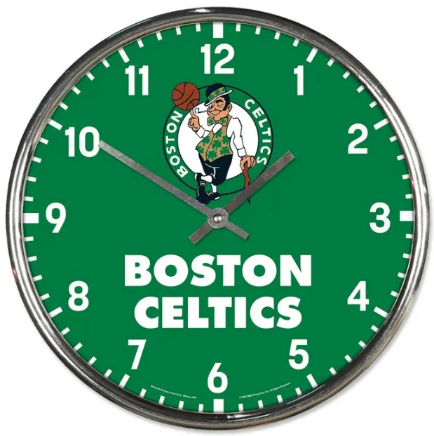 Boston Celtics Chrome Clock