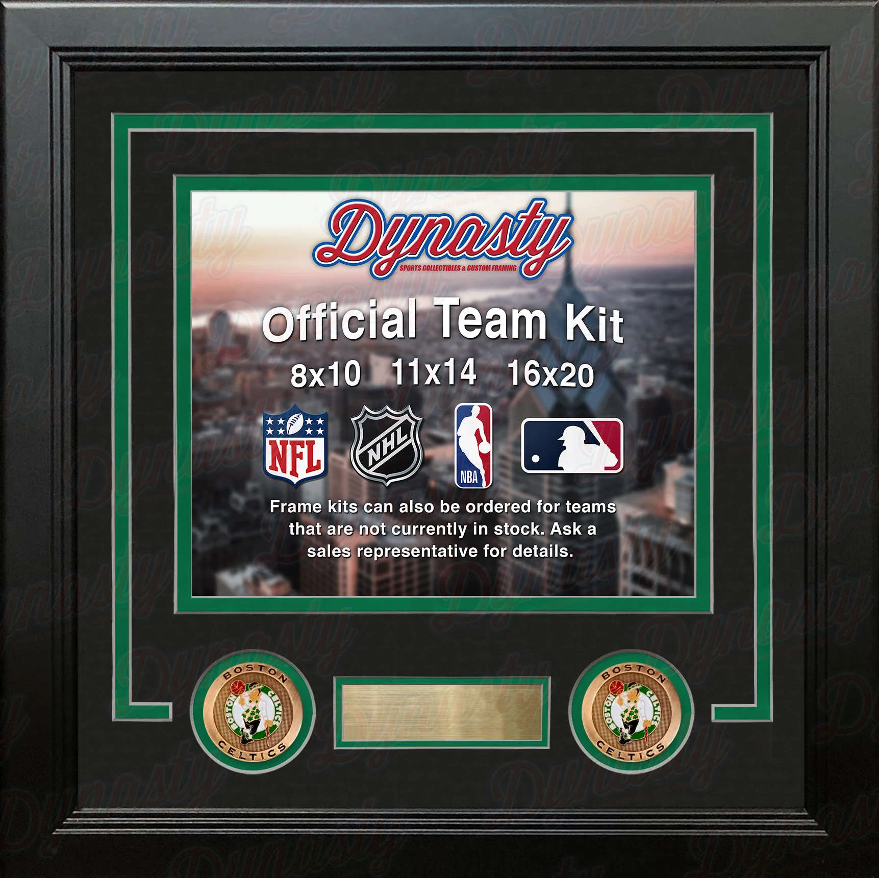 Boston Celtics Custom NBA Basketball 16x20 Picture Frame Kit (Multiple Colors) - Image 3