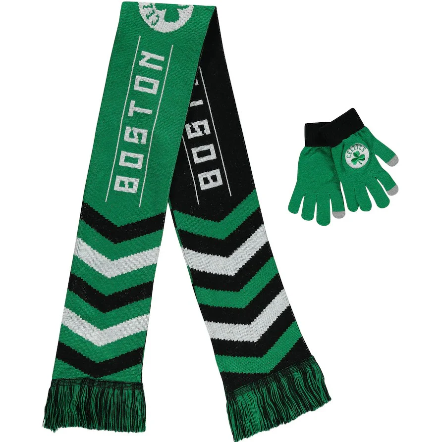 Boston Celtics FOCO Glove & Scarf Combo Set - Kelly Green