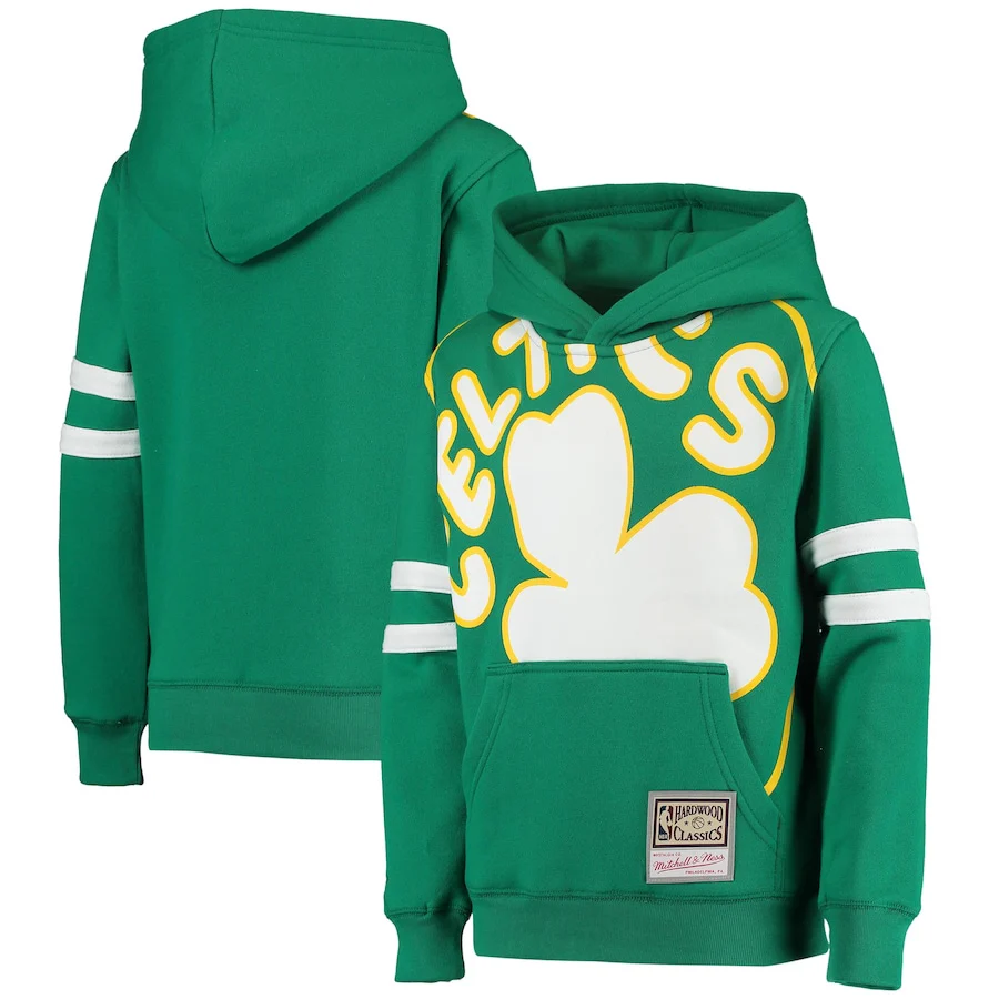 Boston Celtics Mitchell & Ness Hardwood Classics Substantial Fleece Pullover Hoodie