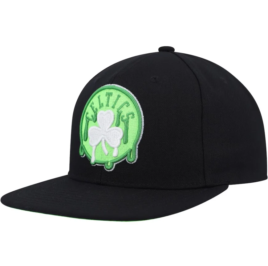 Boston Celtics Mitchell & Ness Slime Drip Snapback Hat
