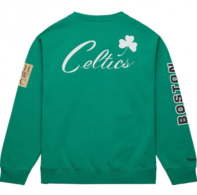 Boston Celtics Mitchell & Ness There and Back Fleece Crew Sweatshirt - Image 2