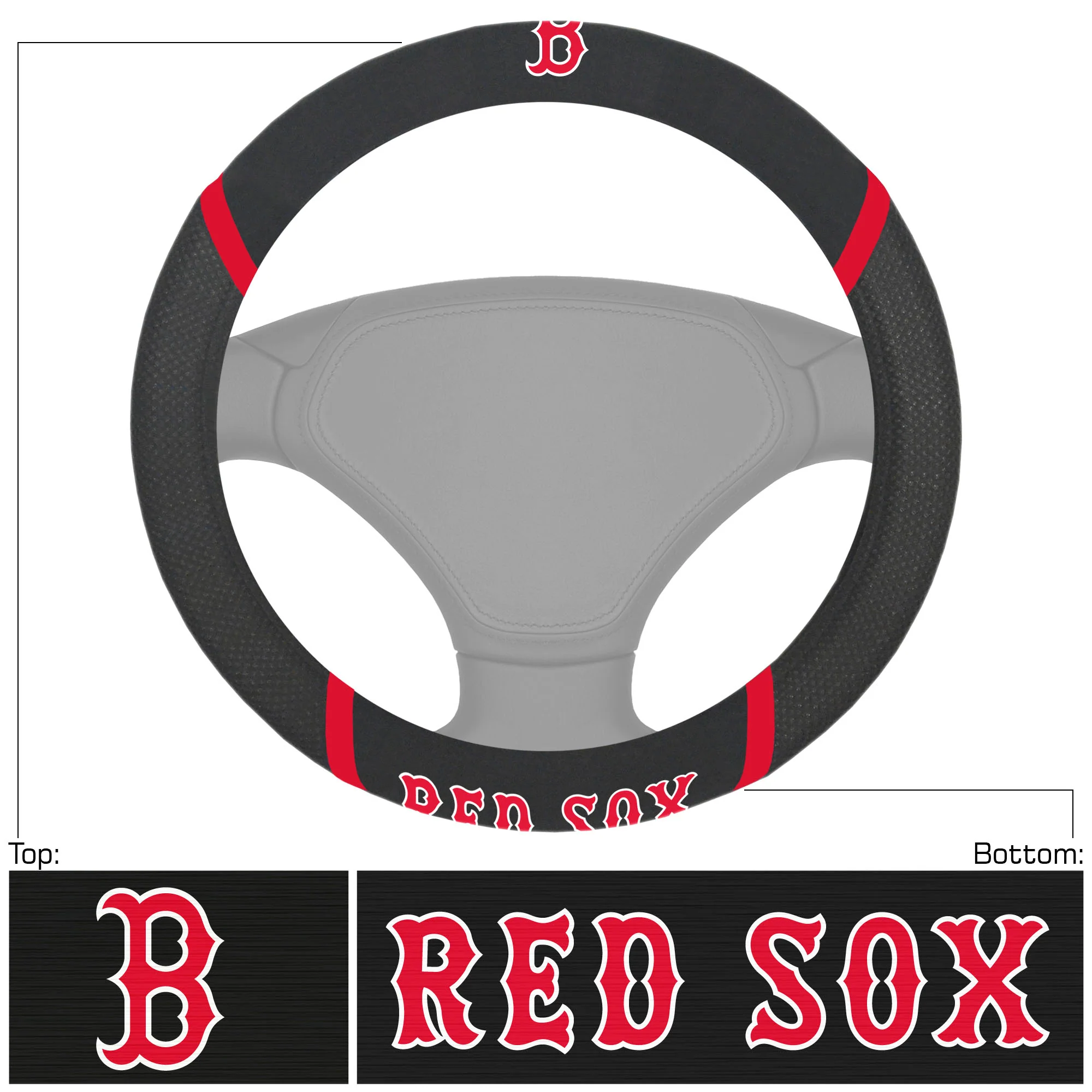 Boston Red Sox Deluxe Steering Wheel Cover