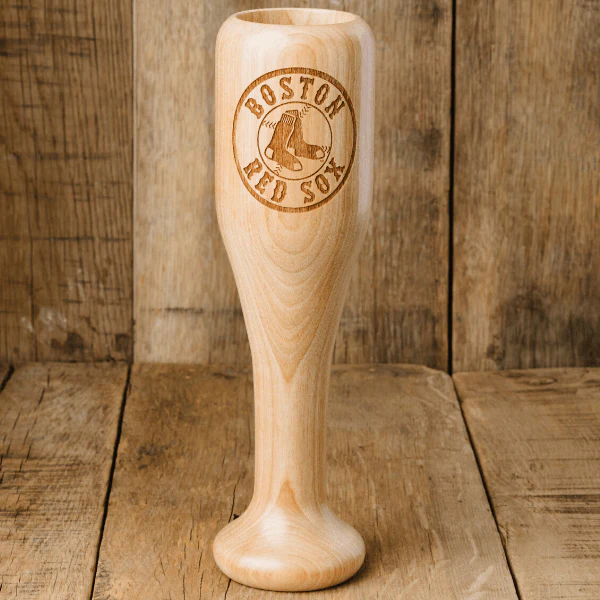 Boston Red Sox Wind Up Baseball Wood Wine Mug