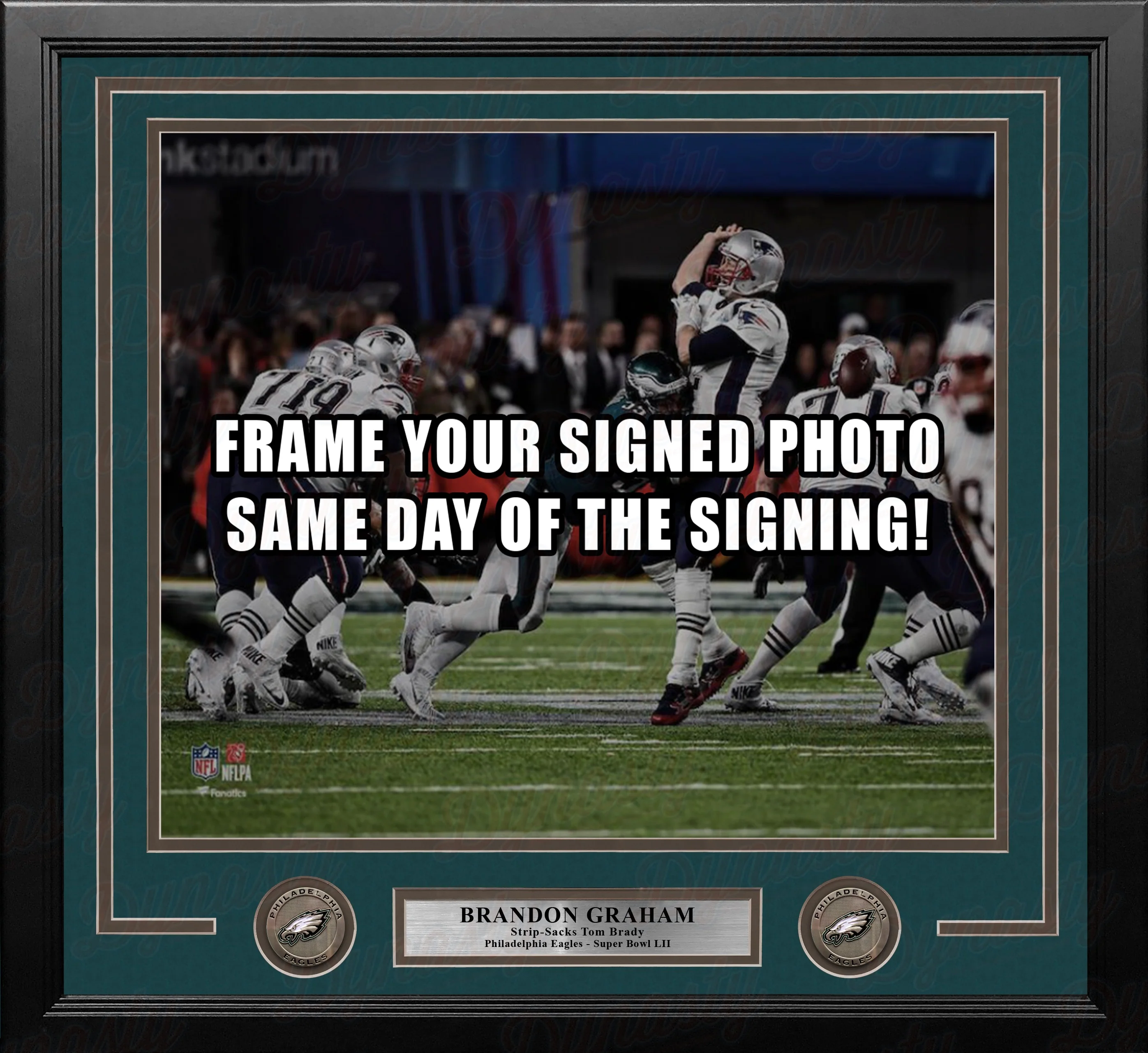 Brandon Graham Sacks Tom Brady Philadelphia Eagles Super Bowl LII Photo Frame Kit - Image 2