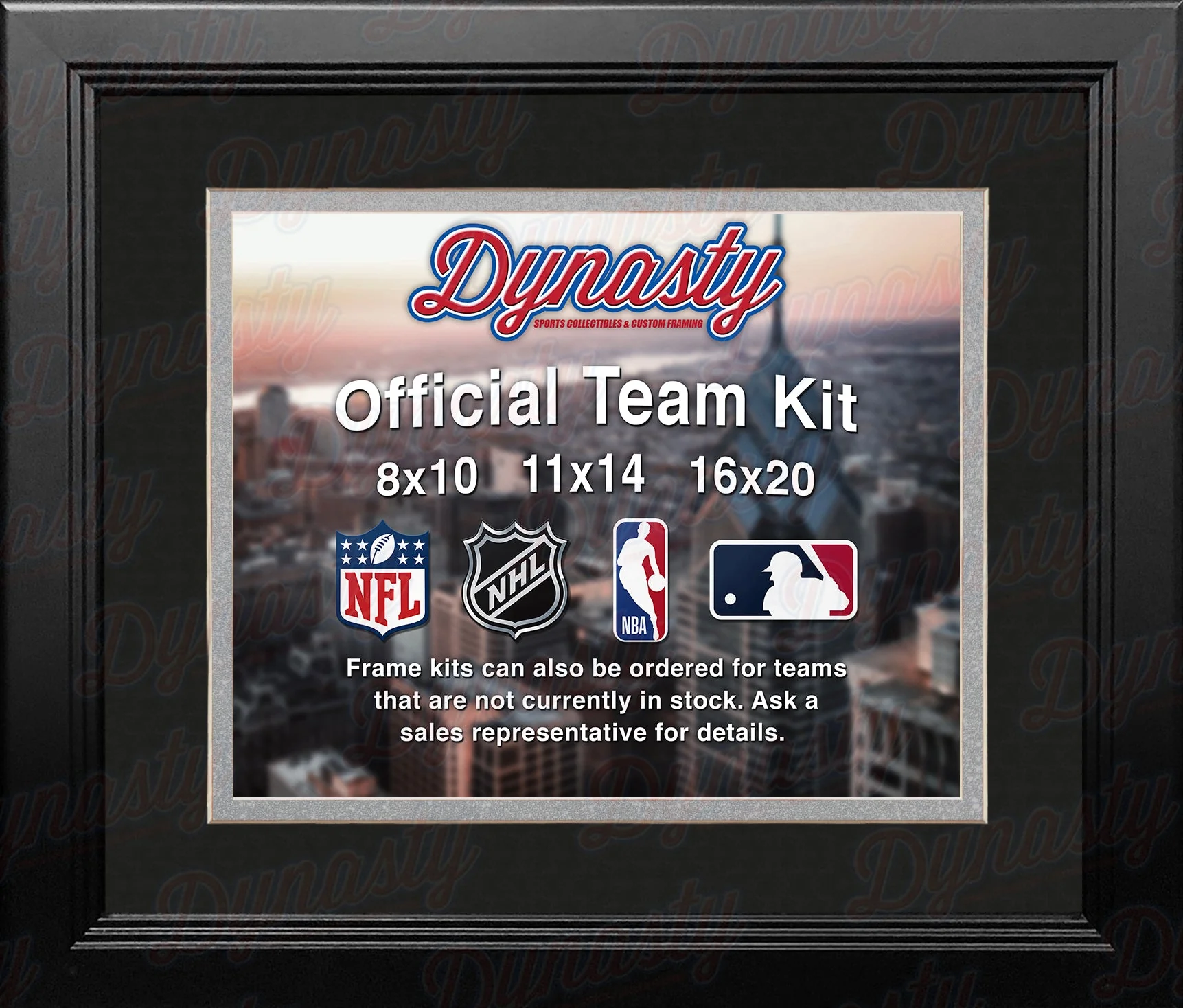 Brooklyn Nets Custom NBA Basketball 16x20 Picture Frame Kit (Multiple Colors) - Image 3