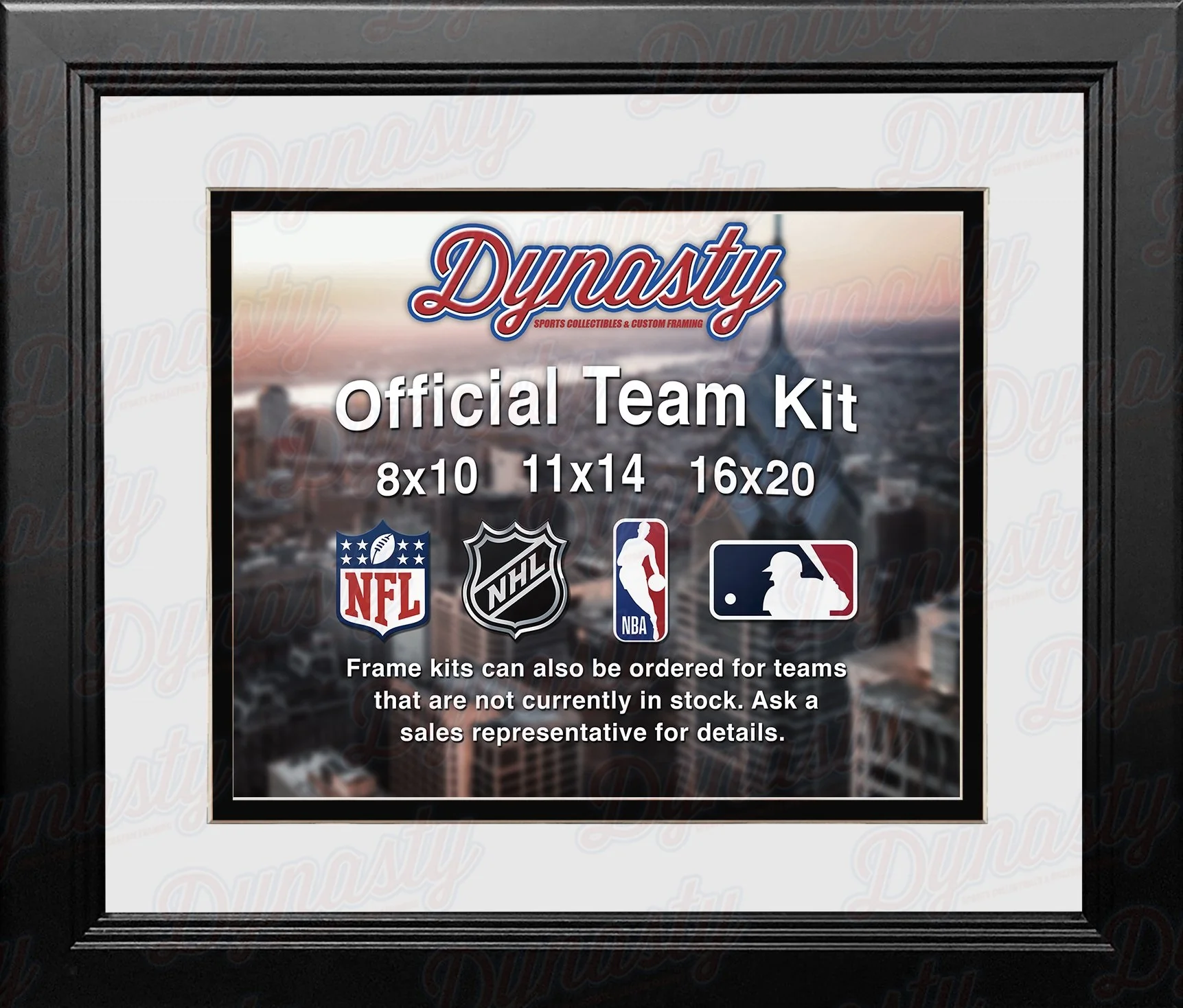 Brooklyn Nets Custom NBA Basketball 8x10 Picture Frame Kit (Multiple Colors) - Image 2