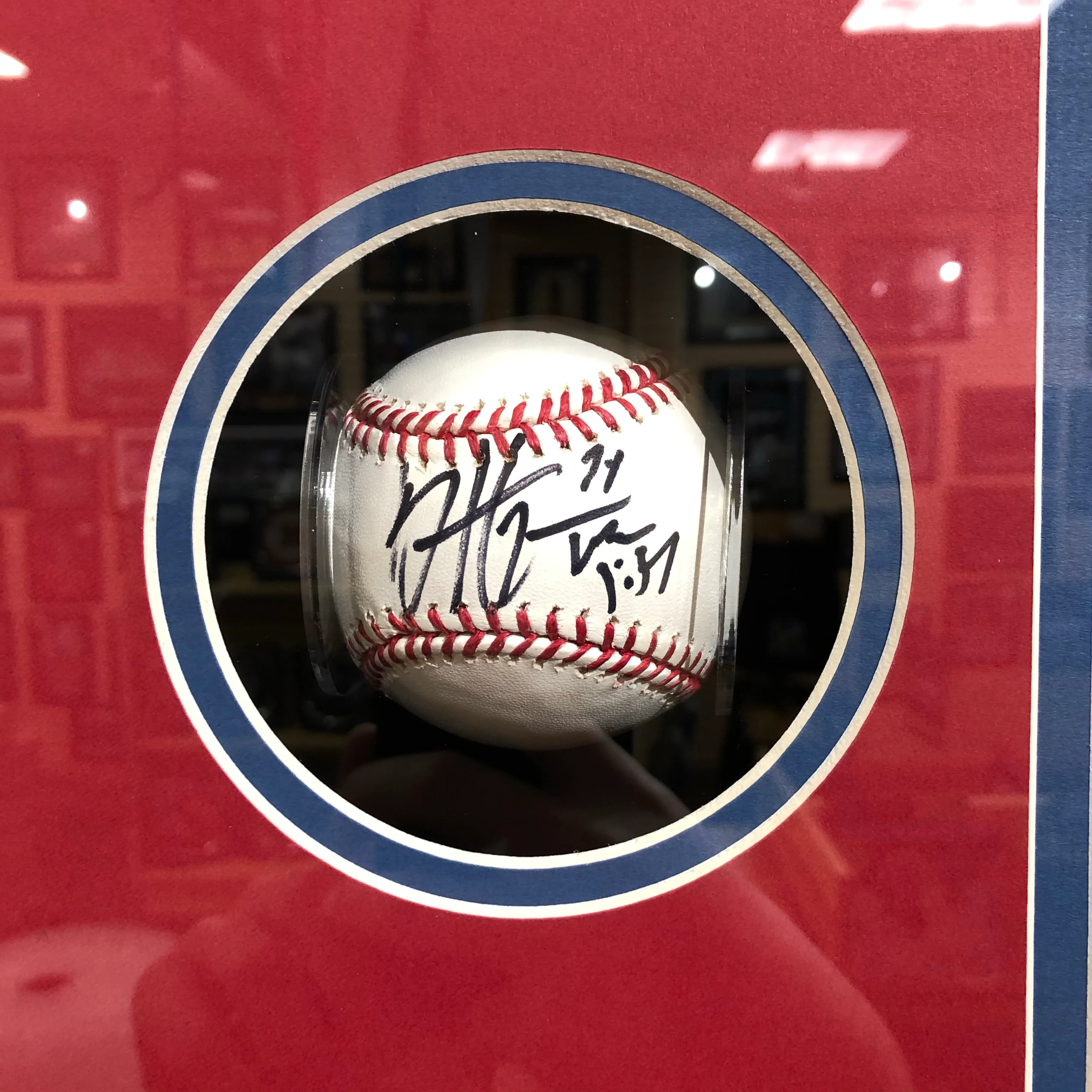 Bryce Harper Philadelphia Phillies Autographed Framed Baseball - Image 3