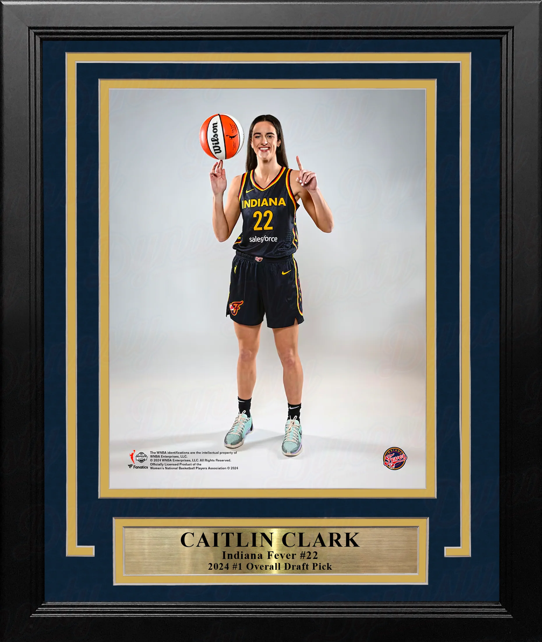 Caitlin Clark Number One Draft Pose Indiana Fever 8" x 10" Framed WNBA Basketball Photo - Image 2