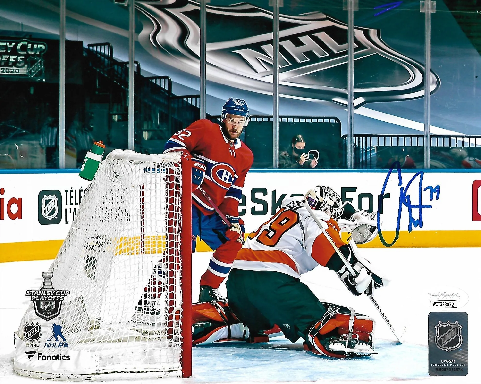 Carter Hart First Career Playoff Shutout Philadelphia Flyers Autographed Hockey Photo