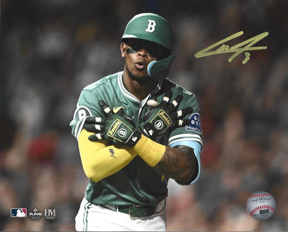 Ceddanne Rafaela Boston Red Sox Walk-Off Celebration Autographed 11" x 14" Baseball Photo