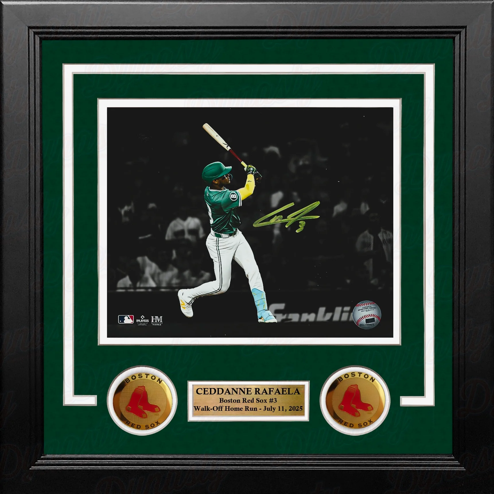 Ceddanne Rafaela Boston Red Sox Walk-Off Home Run Autographed 8" x 10" Framed Baseball Photo