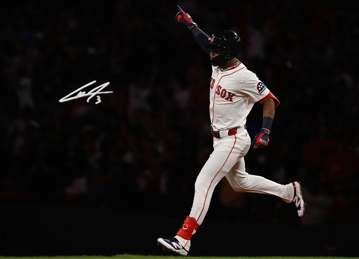 Ceddanne Rafaela Sky Point Boston Red Sox Autographed 16" x 20" Baseball Photo