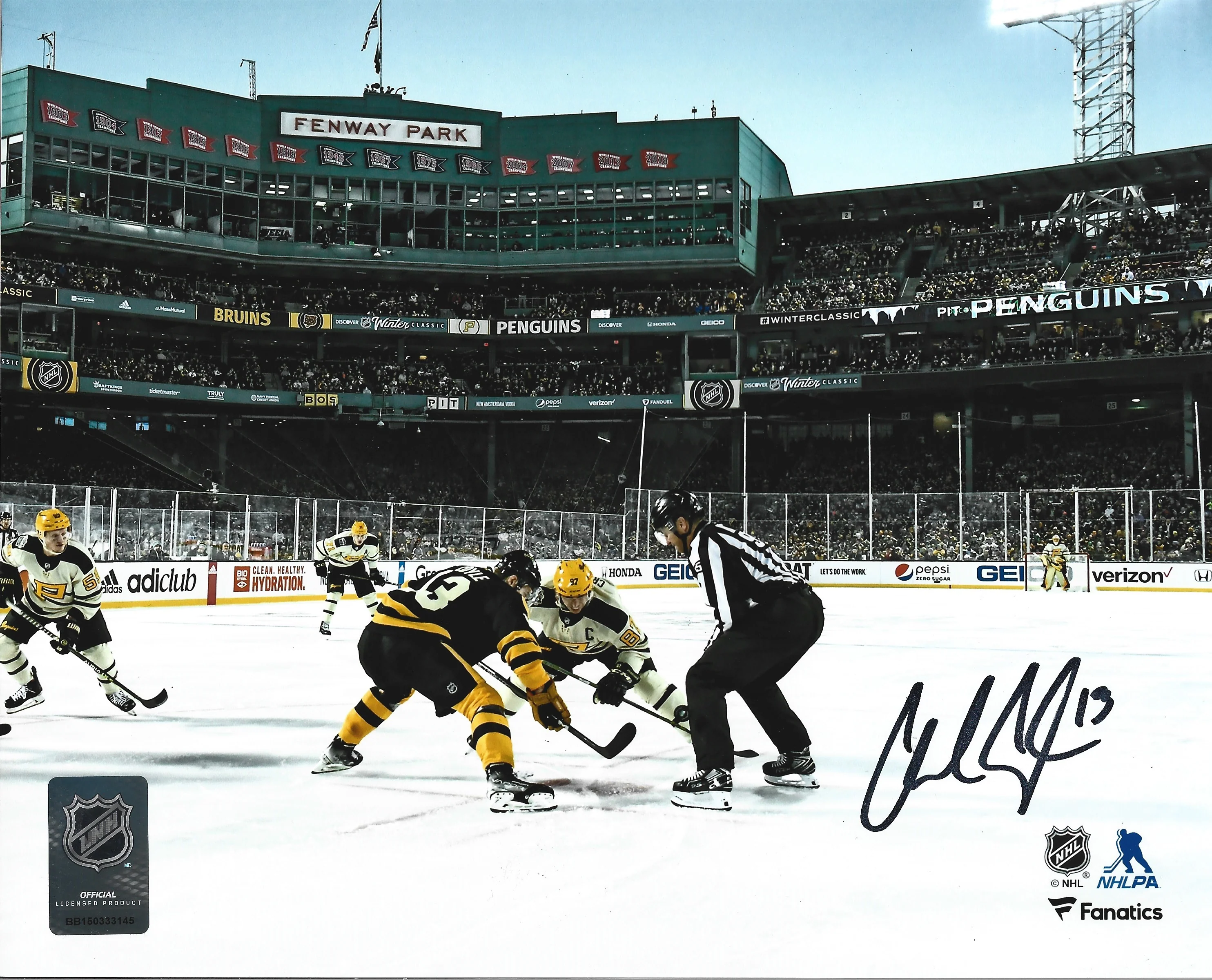 Charlie Coyle 2023 Winter Classic Boston Bruins Autographed 11" x 14" Hockey Photo