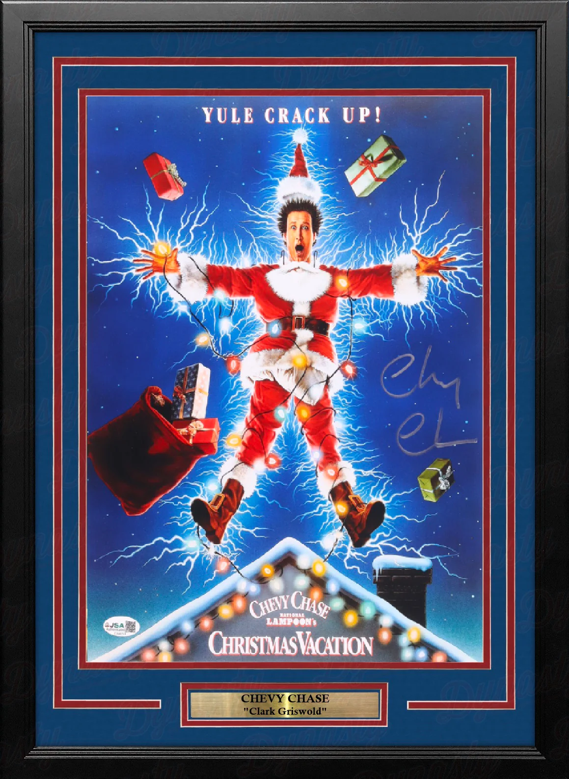 Chevy Chase Autographed "National Lampoon's Christmas Vacation" 11" x 14" Framed Movie Photo
