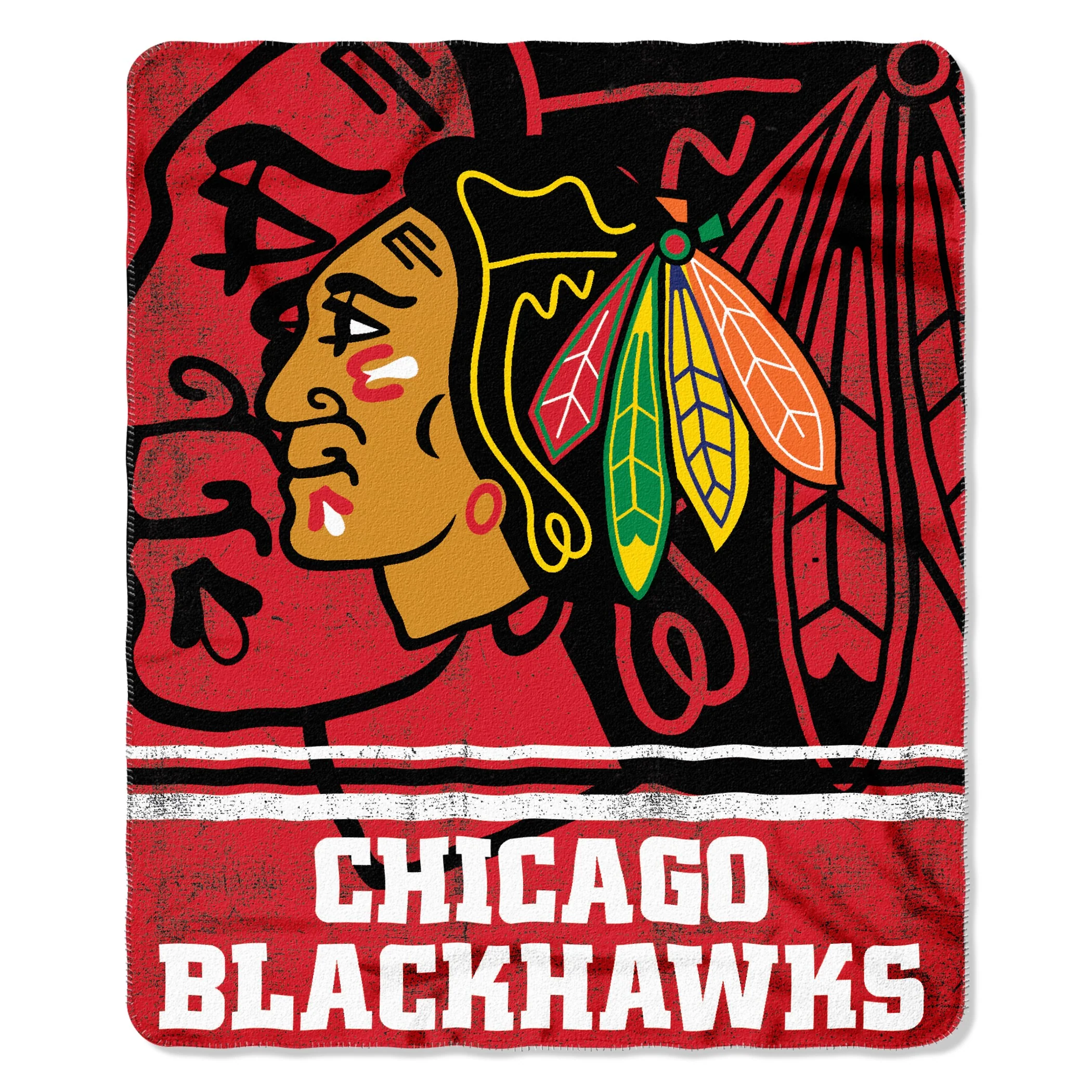 Chicago Blackhawks 50" x 60" Fade Away Fleece Blanket