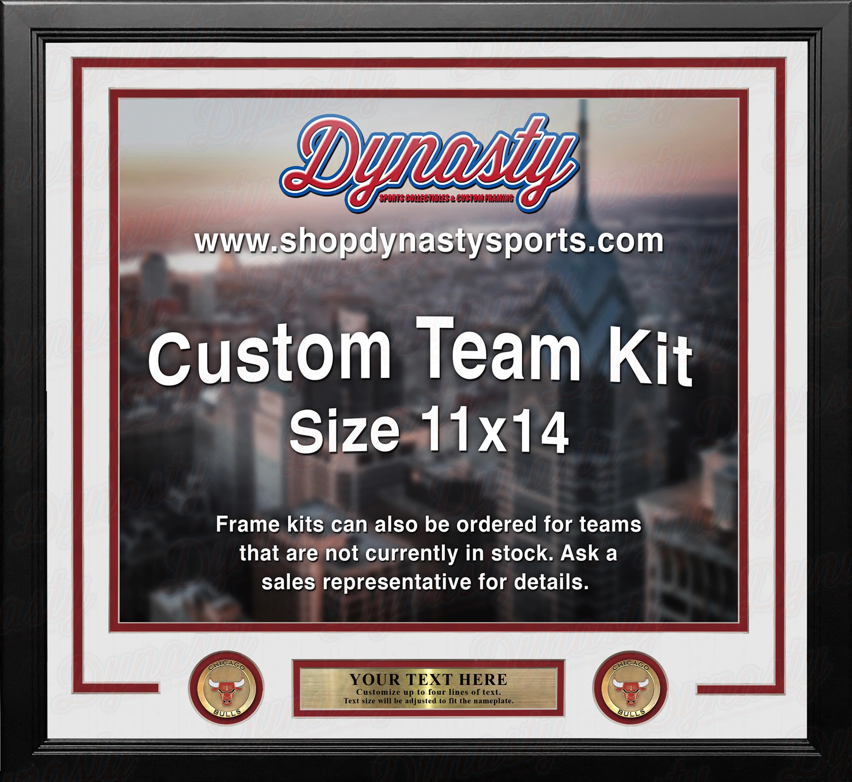 Chicago Bulls Custom NBA Basketball 11x14 Picture Frame Kit (Multiple Colors) - Image 3