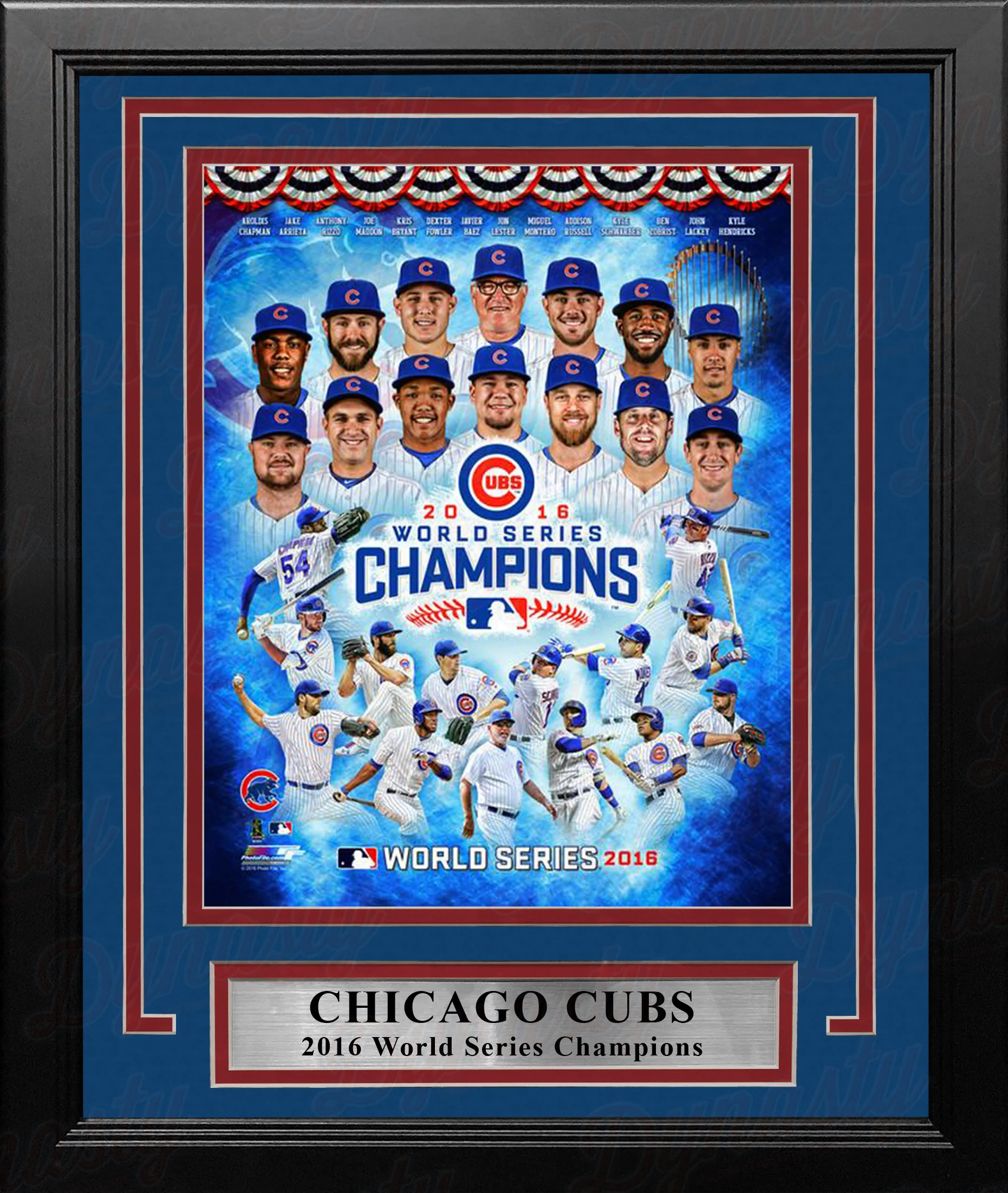 Chicago Cubs 2016 World Series Champions 8" x 10" Framed Baseball Collage Photo