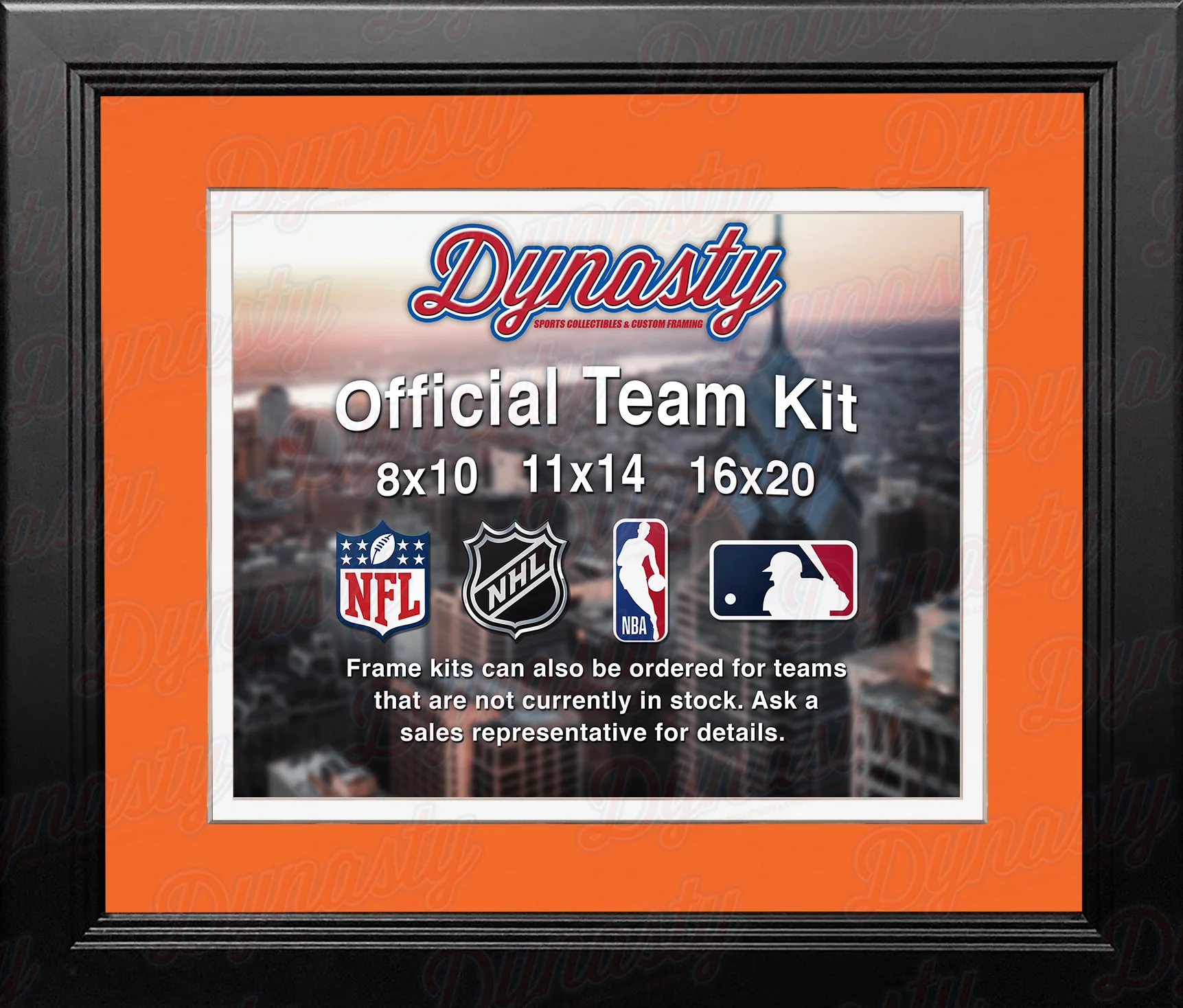 Cincinnati Bengals Custom NFL Football 11x14 Picture Frame Kit (Multiple Colors) - Image 2