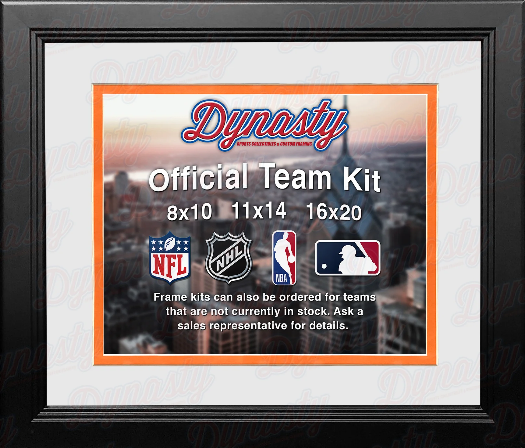Cincinnati Bengals Custom NFL Football 11x14 Picture Frame Kit (Multiple Colors) - Image 3