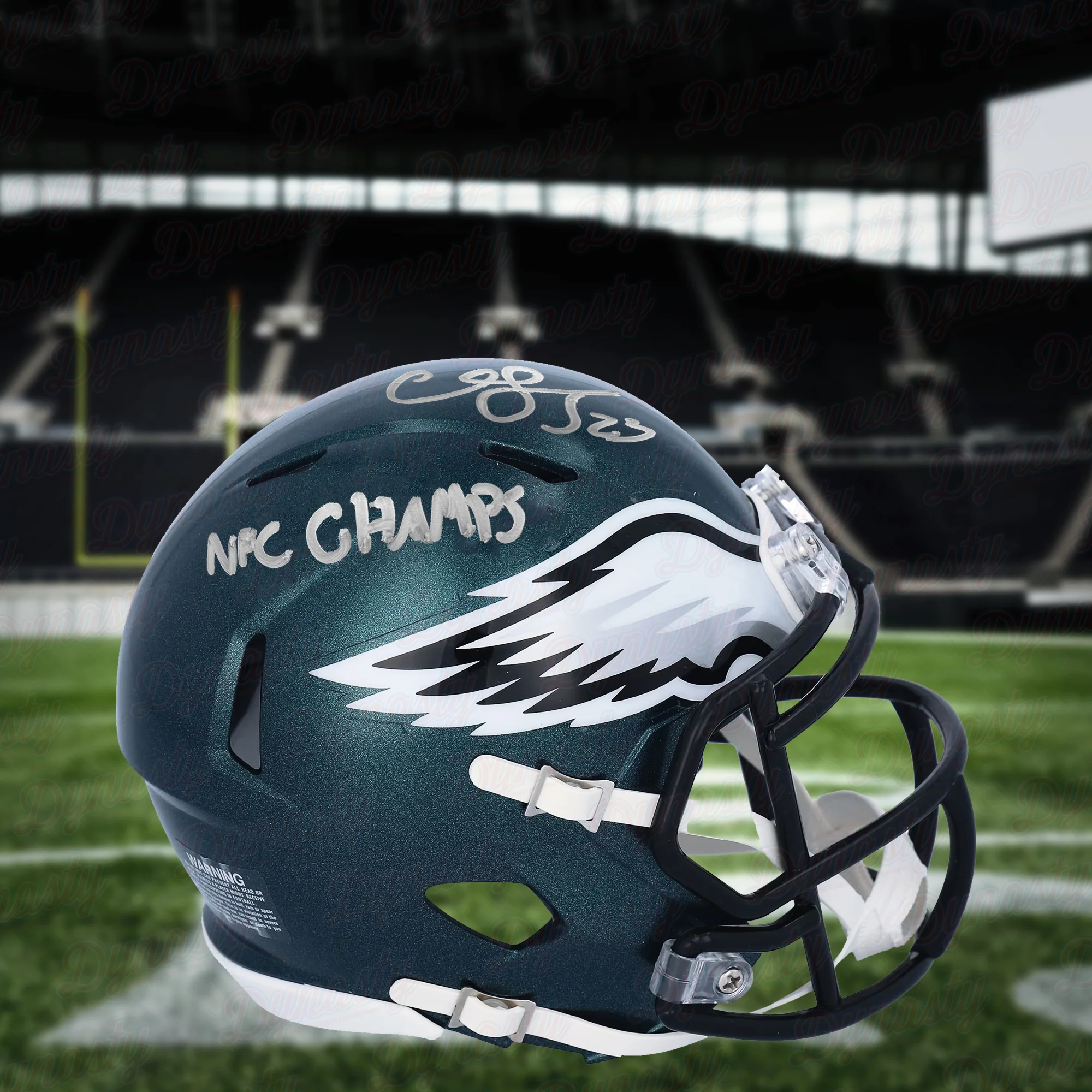CJ Gardner-Johnson Philadelphia Eagles Autographed Speed Mini-Helmet with NFC Champs Inscription
