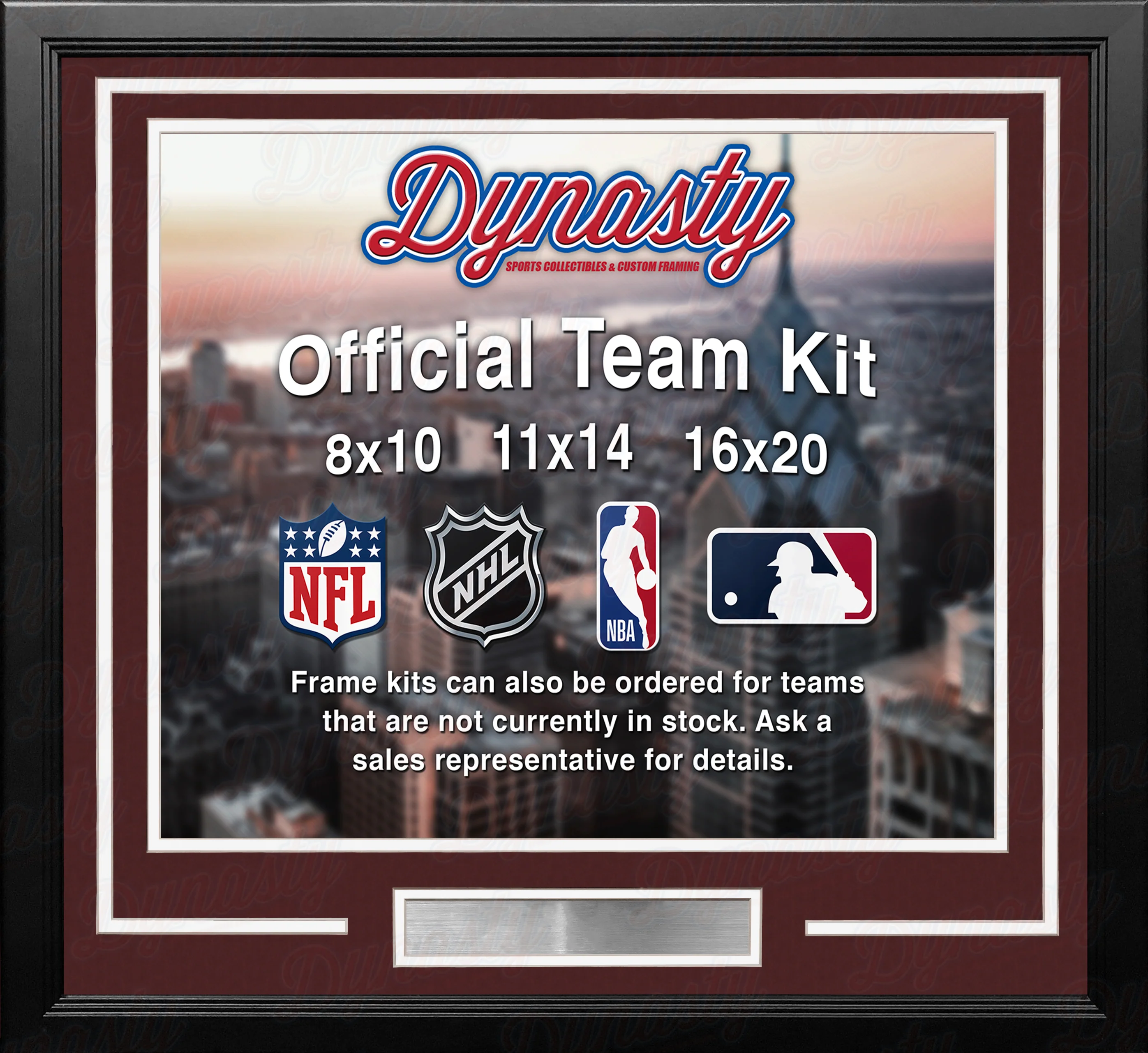 Colorado Avalanche Custom NHL Hockey 11x14 Picture Frame Kit (Multiple Colors) - Image 2