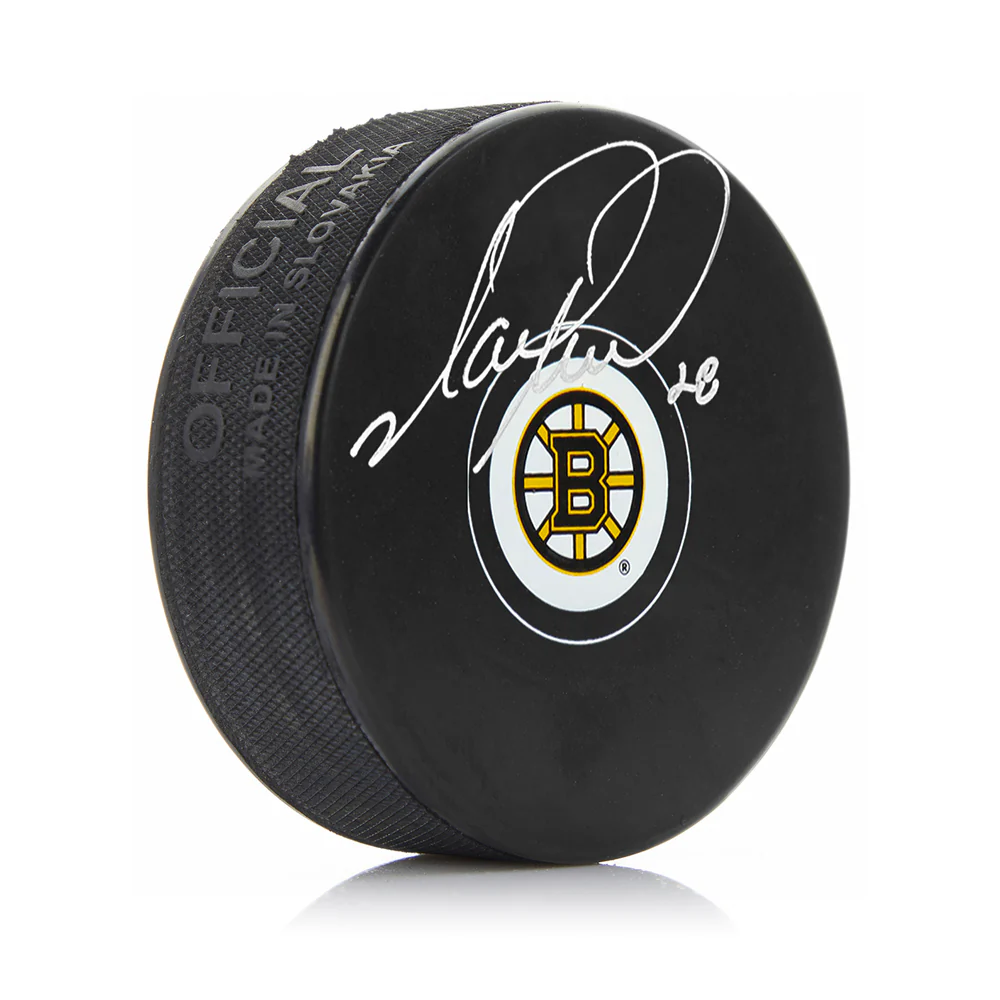 Mark Recchi Boston Bruins Autographed Hockey Logo Puck