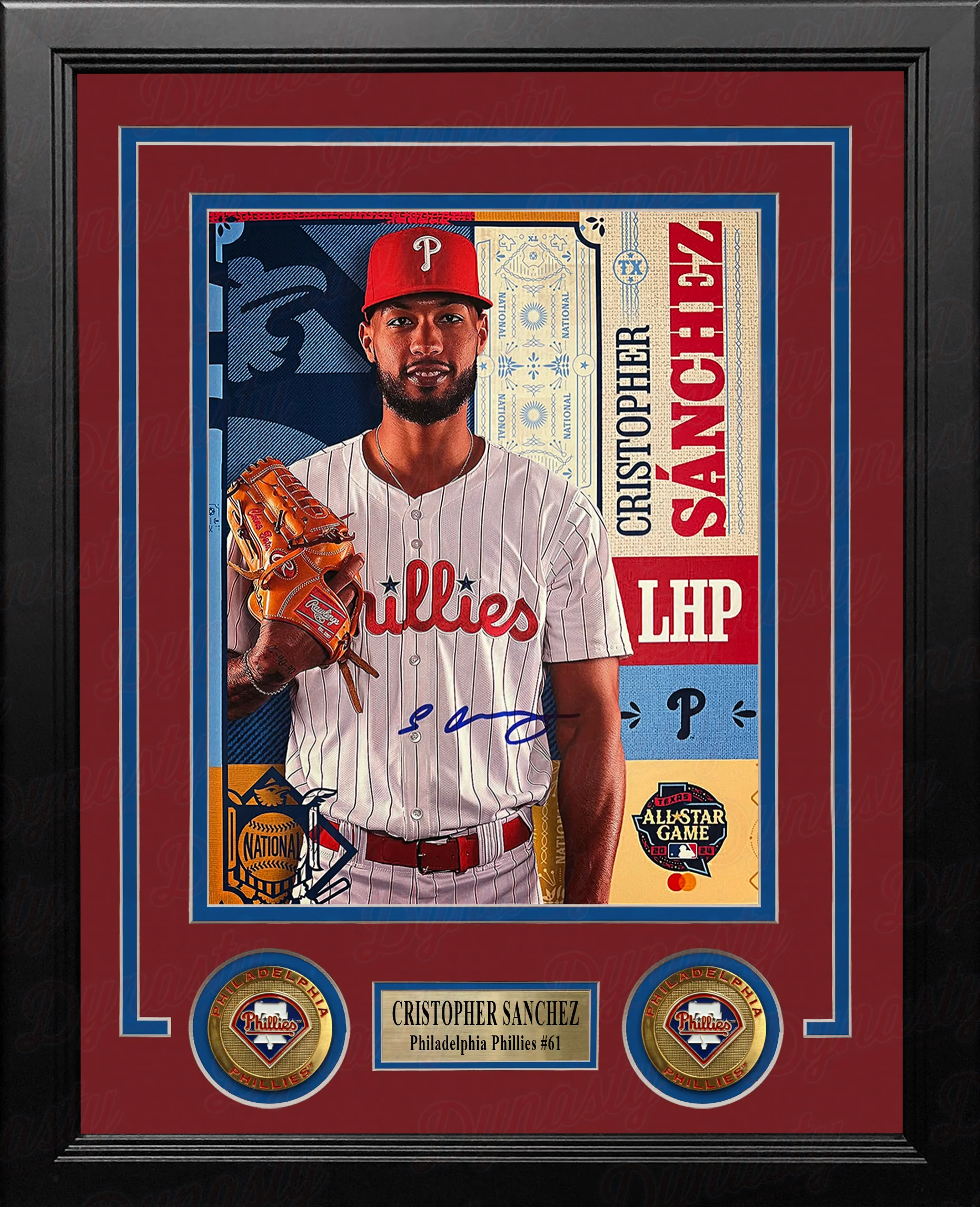 Cristopher Sanchez 2024 All-Star Game Autographed Philadelphia Phillies 8x10 Framed Collage Photo