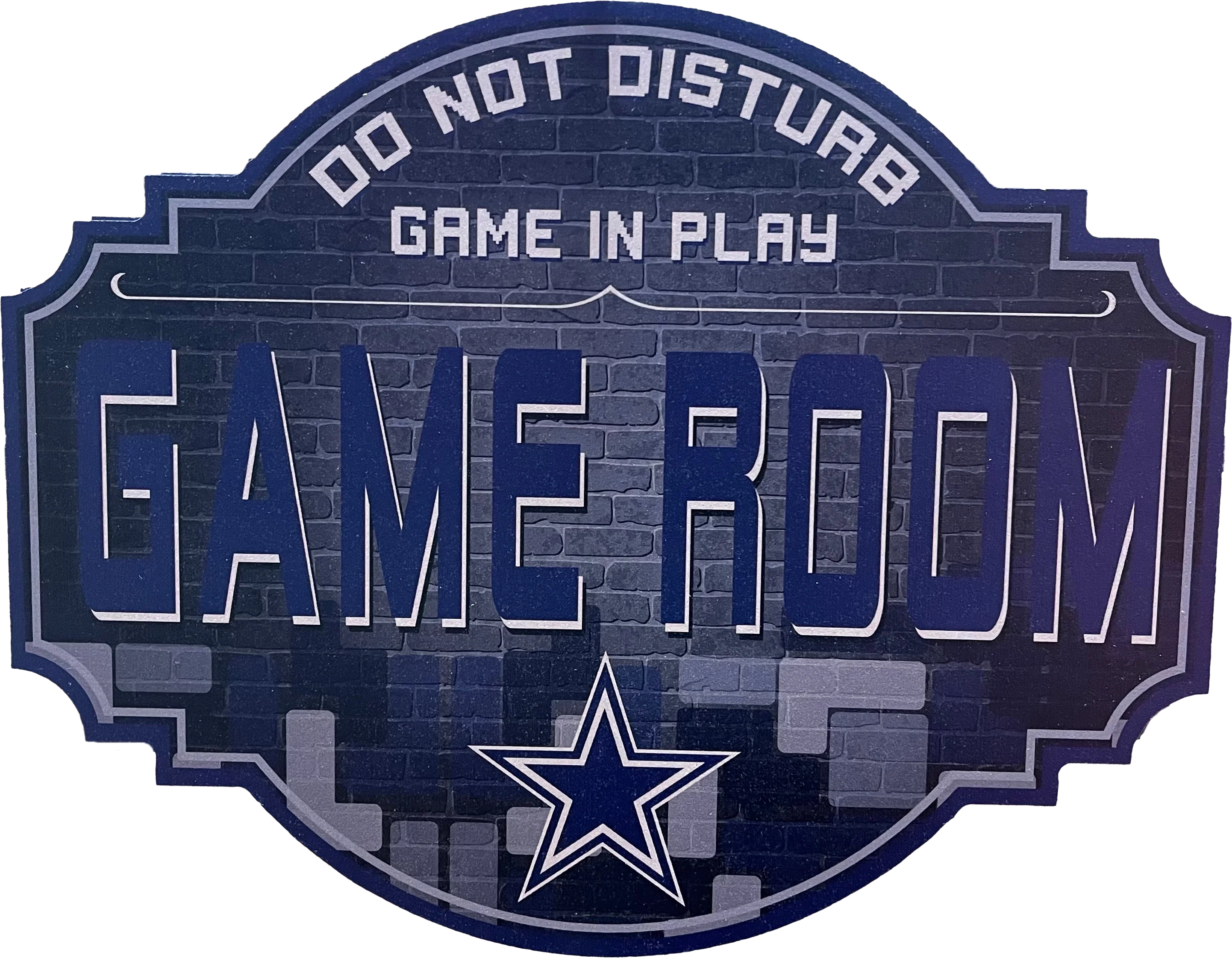 Dallas Cowboys 12" Game Room Wood Sign