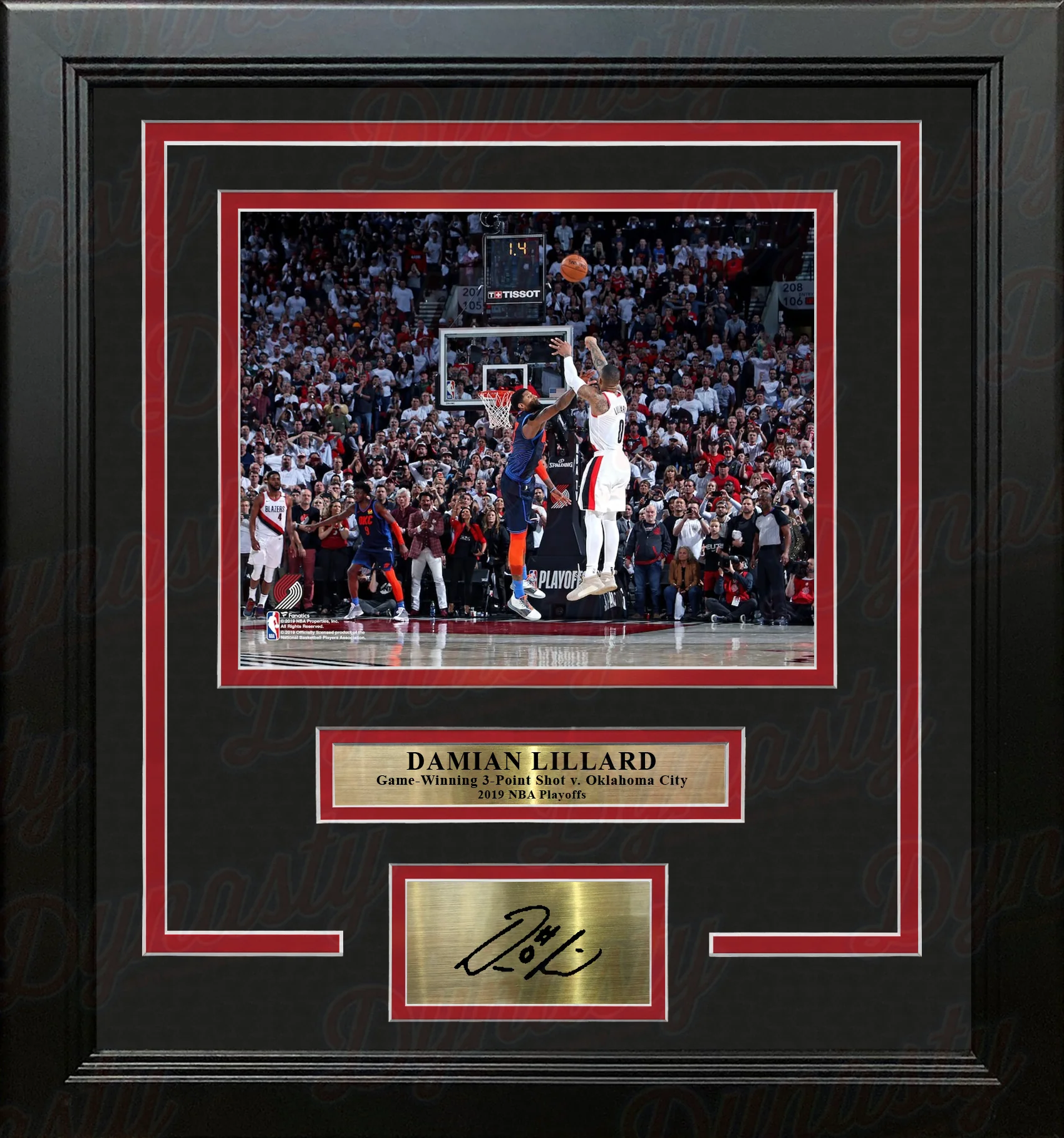 Damian Lillard Trail Blazers Game-Winning Shot v. Thunder 8x10 Framed Photo with Engraved Autograph