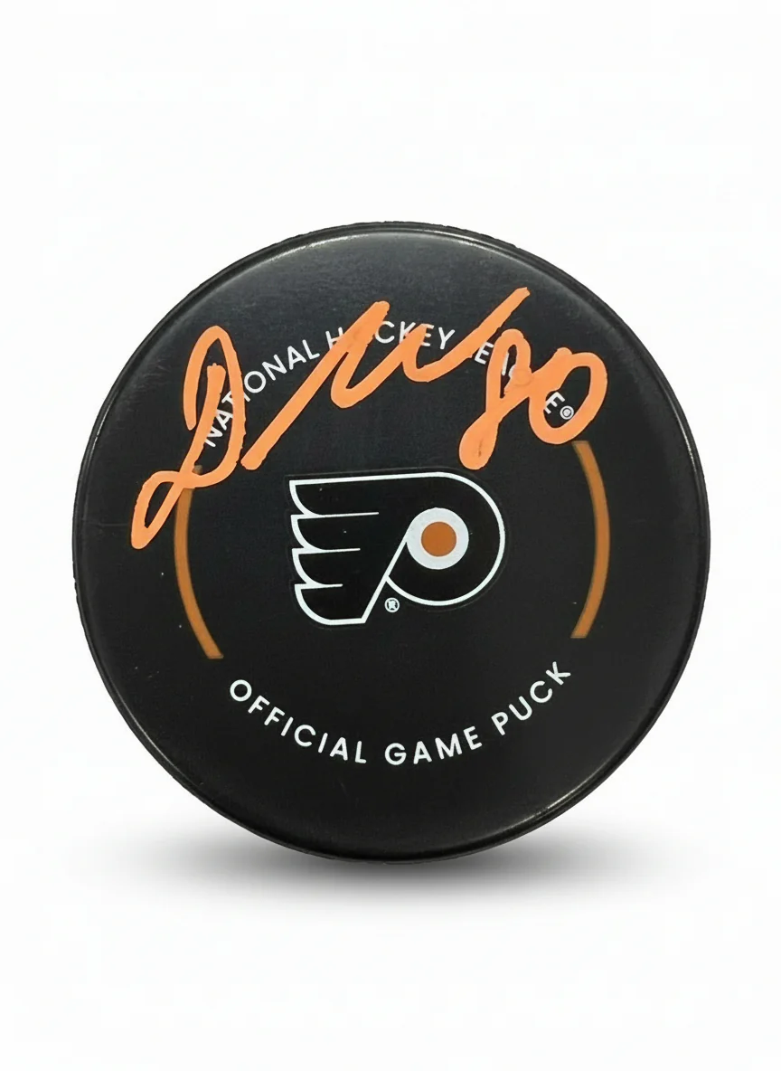 Dan Vladar Philadelphia Flyers Autographed Game Model Puck