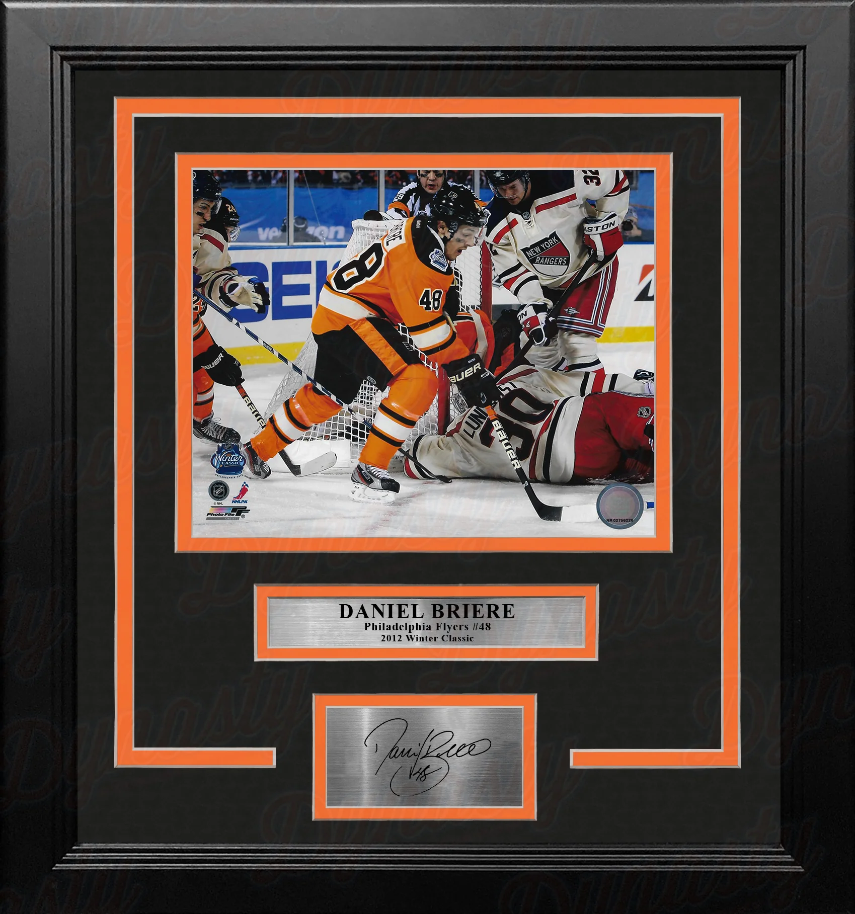 Daniel Briere 2012 Winter Classic Philadelphia Flyers 8" x 10" Framed Photo with Engraved Autograph